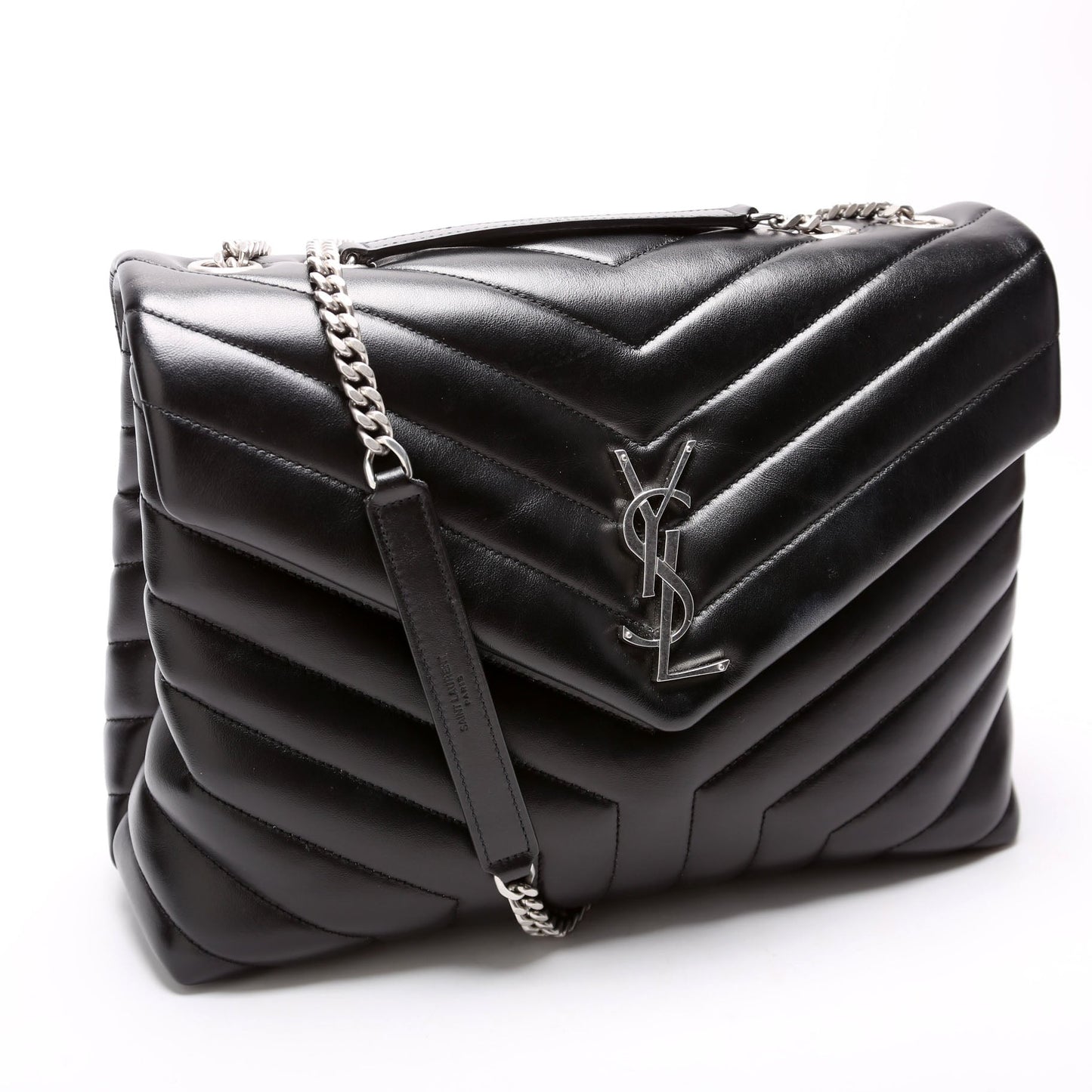 YSL Saint Laurent Loulou Bag Quilted Black Medium Travel Bag 574946 Black 3
