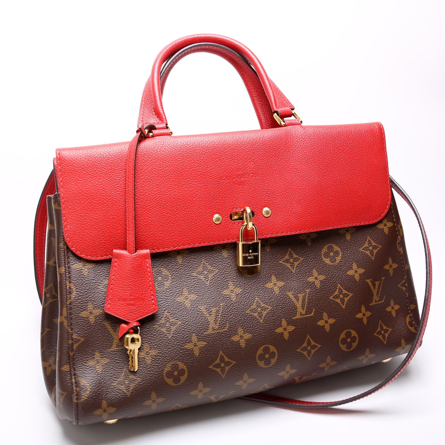 Louis Vuitton Venus Satchel Monogram Red Satchel Bag