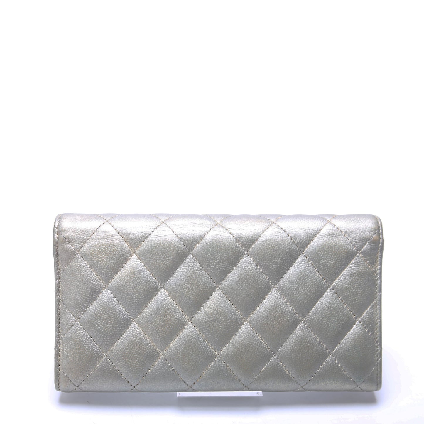 Chanel Classic Flap Wallet Long Caviar Grey