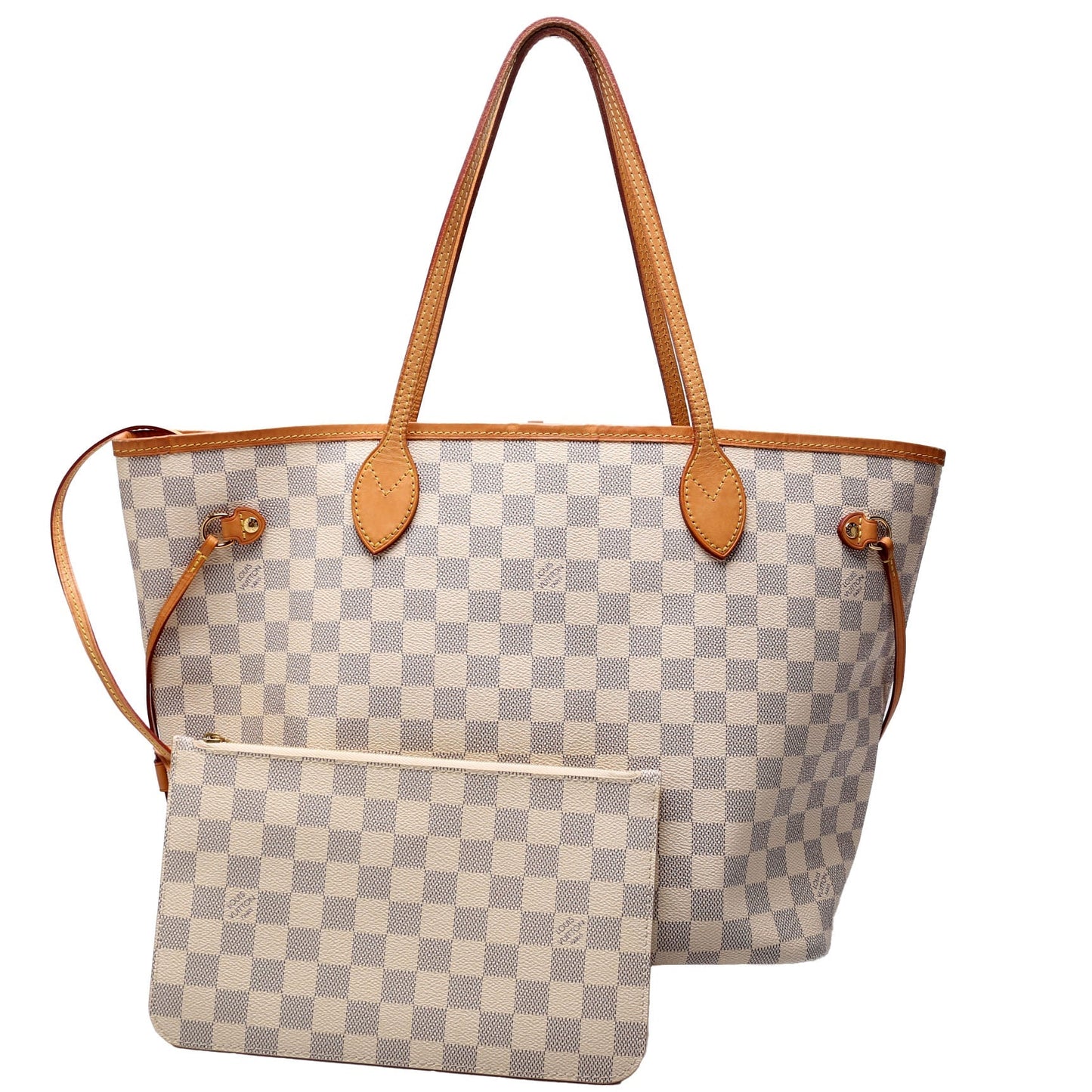 Louis Vuitton Neverfull MM W Azur Damier Wallet Case Azur 13