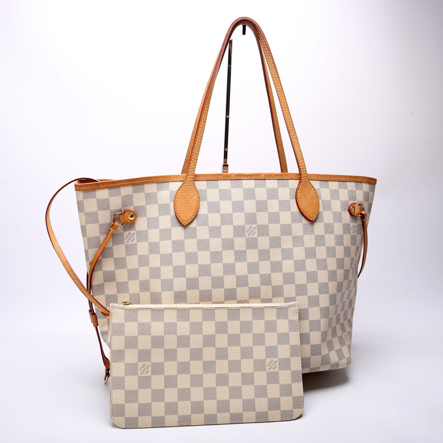 Louis Vuitton Neverfull MM W Azur Damier Wallet Case Azur 13