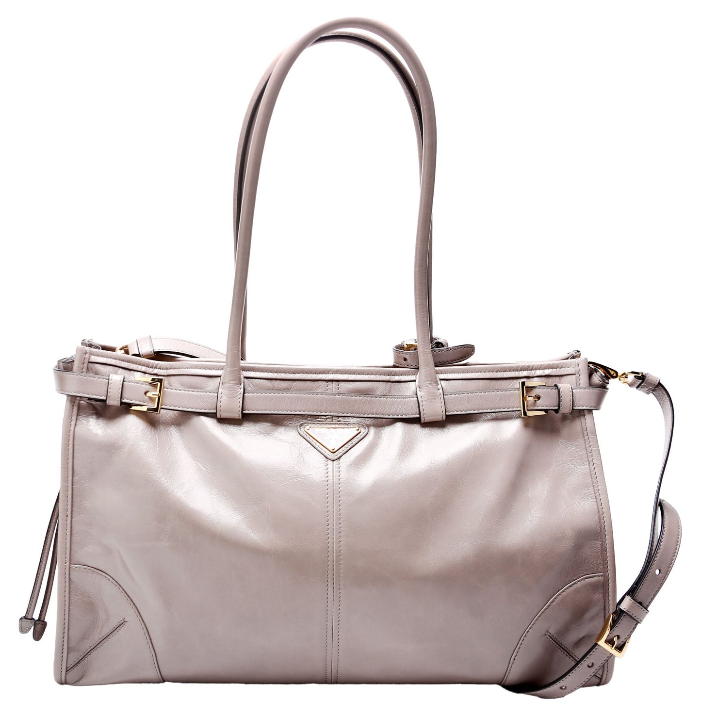 Prada Bonnie Calfskin Shoulder Taupe Bag Large Shoulder Bag