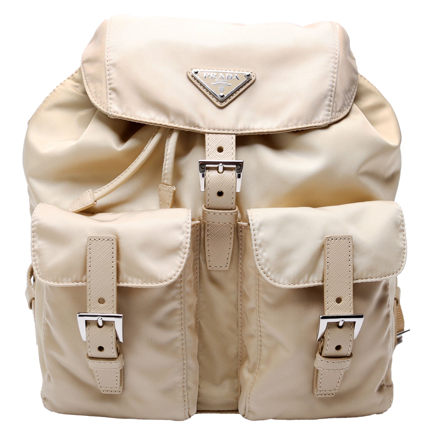 Prada Re Backpack Bag Nylon Tan