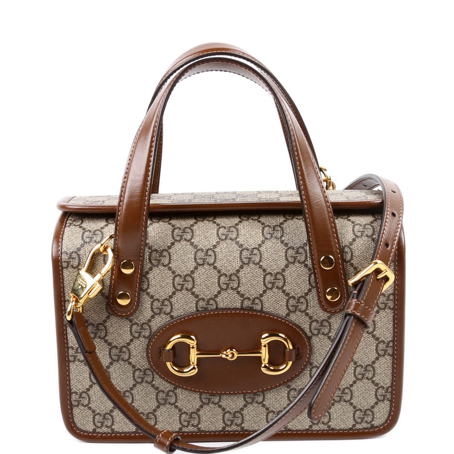 Gucci GG Supreme Horsebit Mini Top Handle Travel Bag