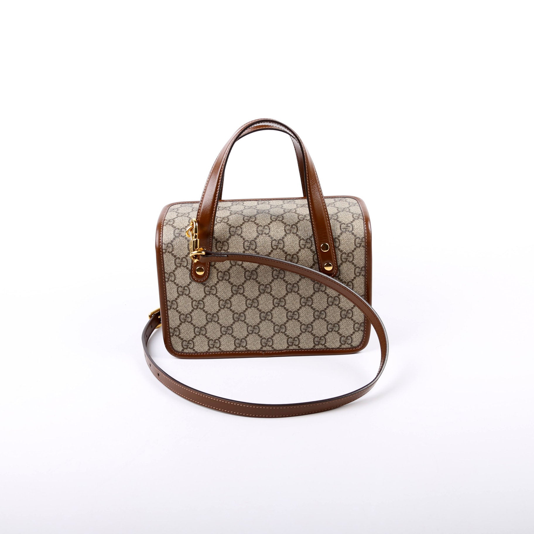 Gucci GG Supreme Horsebit Mini Top Handle Travel Bag