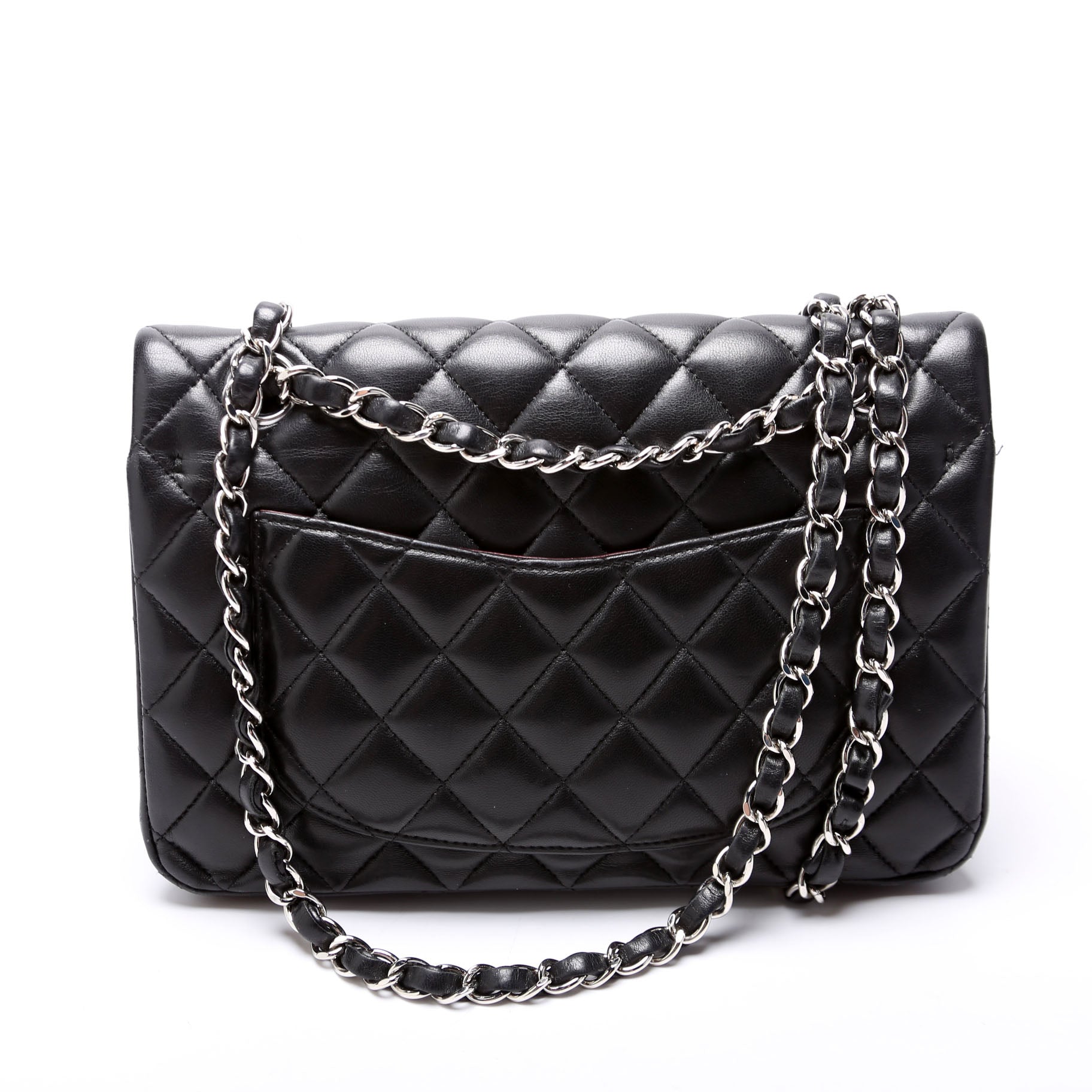 Chanel Classic Flap Lambskin 25-28M Black Small Handbag