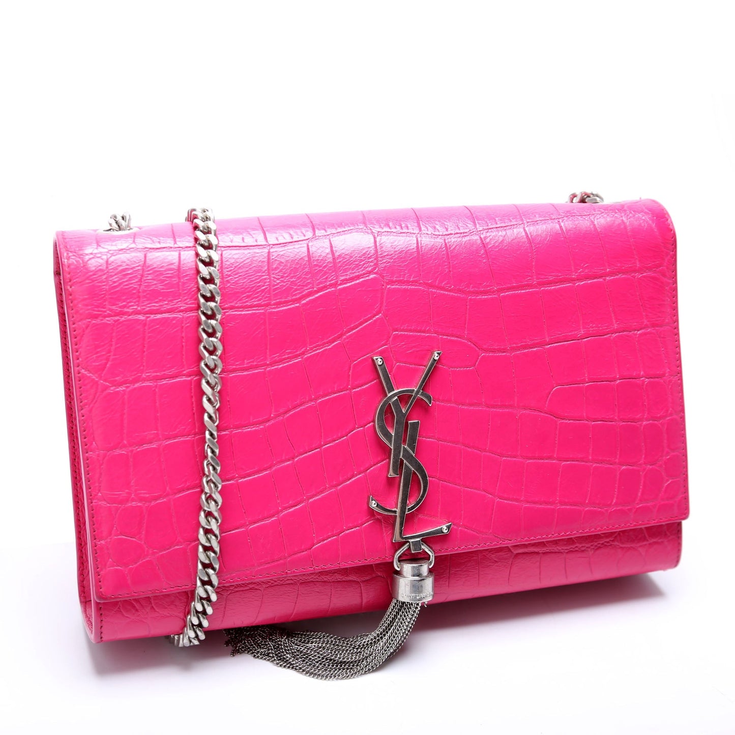 YSL Saint Laurent Kate Tassel Satchel Bag Pink Medium Travel Bag