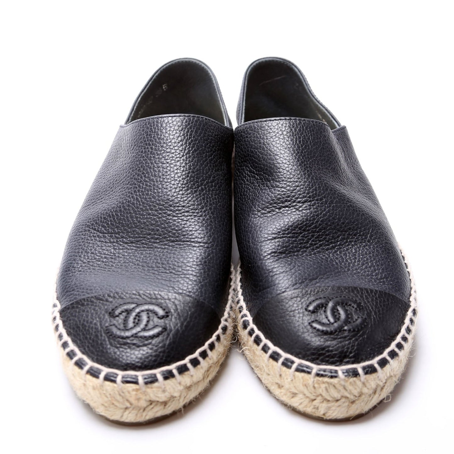 Chanel CC Espadrilles Size 38 Black