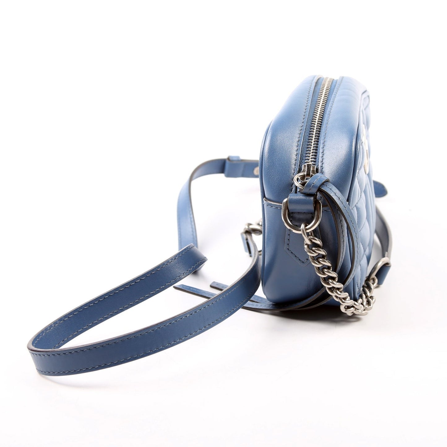 Gucci Marmont Aria Camera Blue Mini Travel Bag