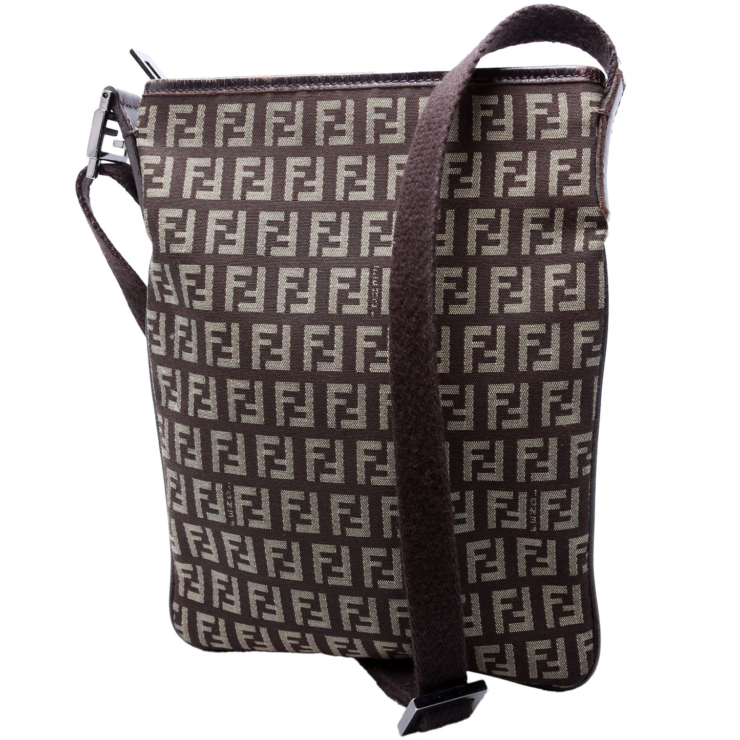 Fendi 8Bt079 Zucchino Flat Shoulder Bag Small Shoes