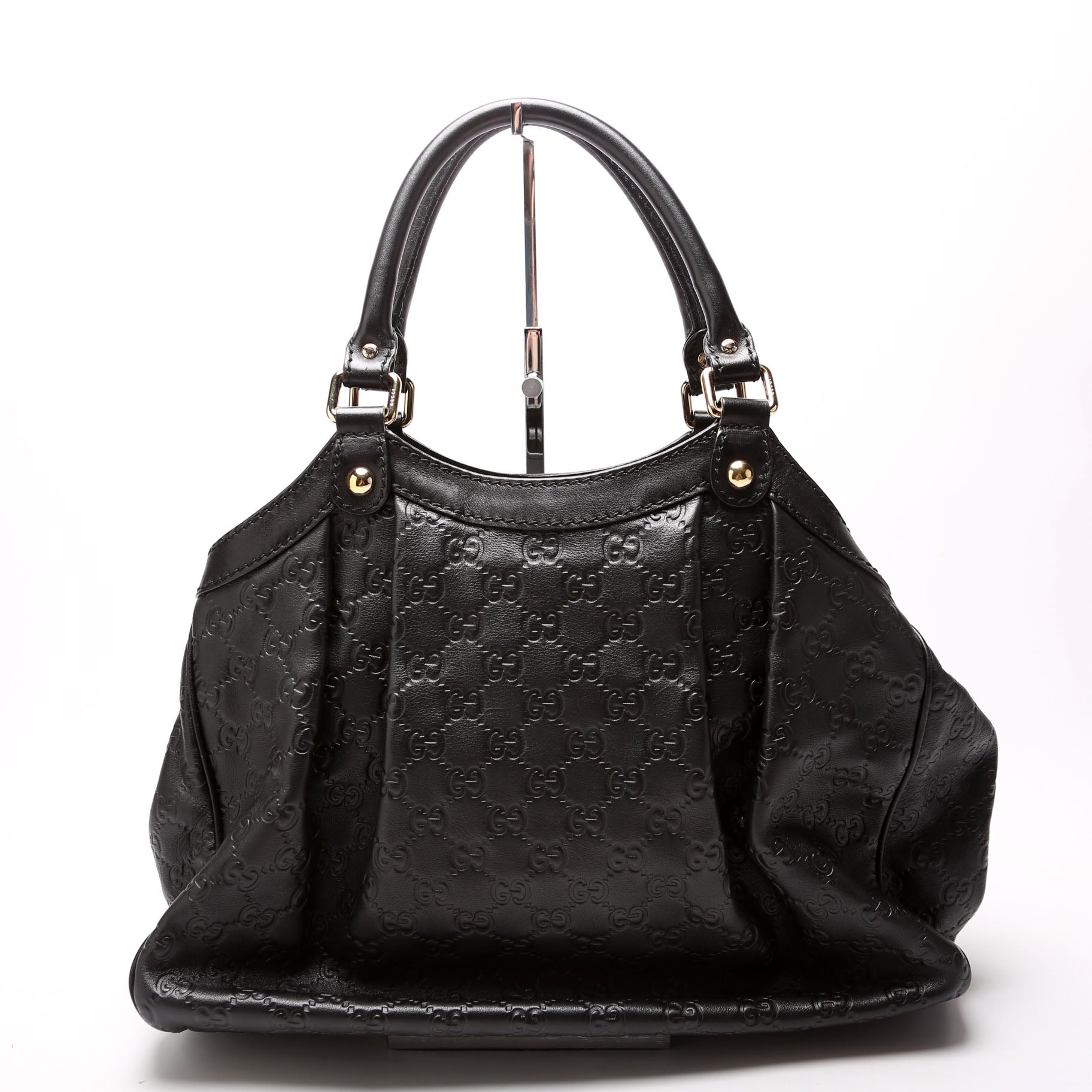 Gucci Sukey GG Leather Black Medium Travel Bag