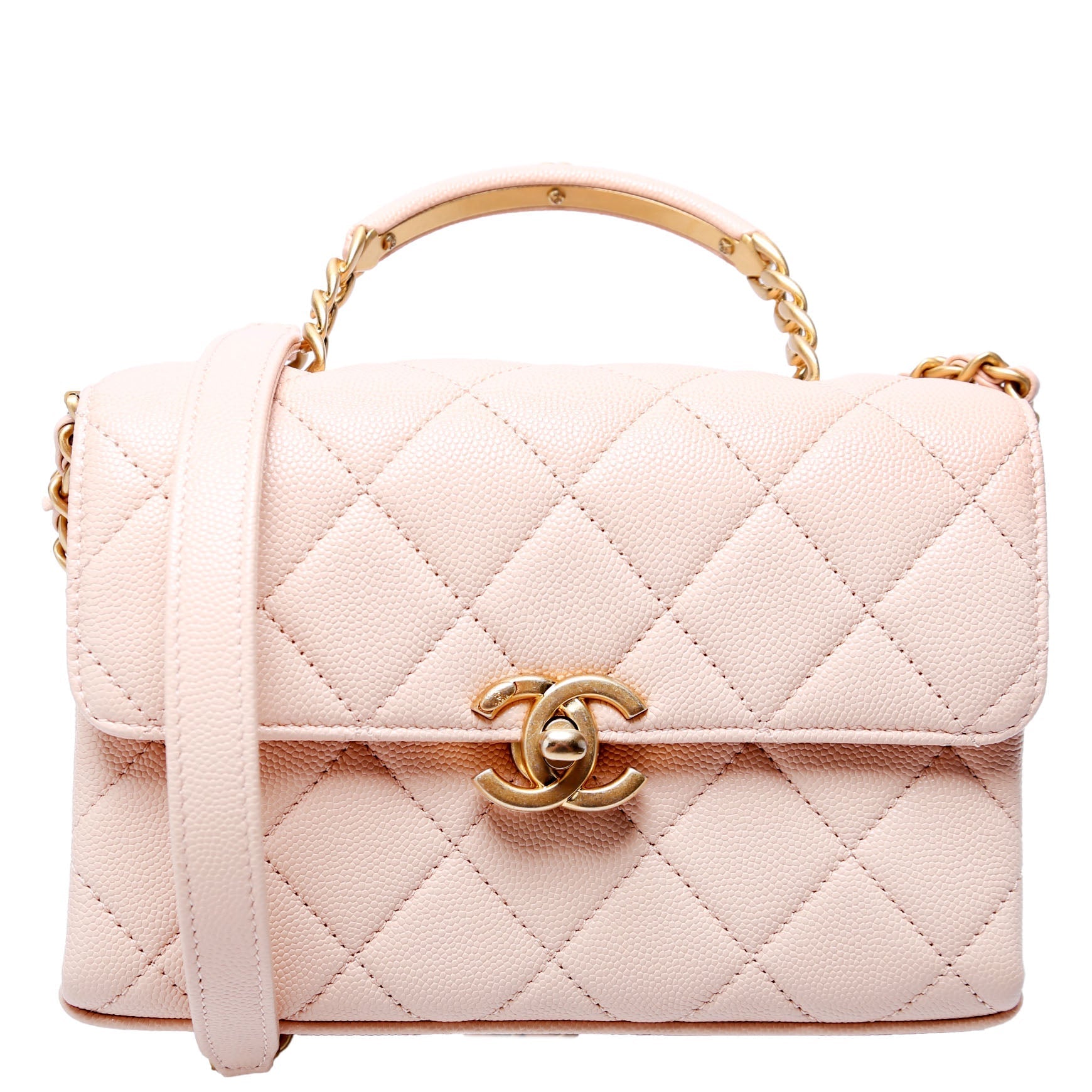Chanel Carry Me Top Handle Caviar RFID Small Handbag