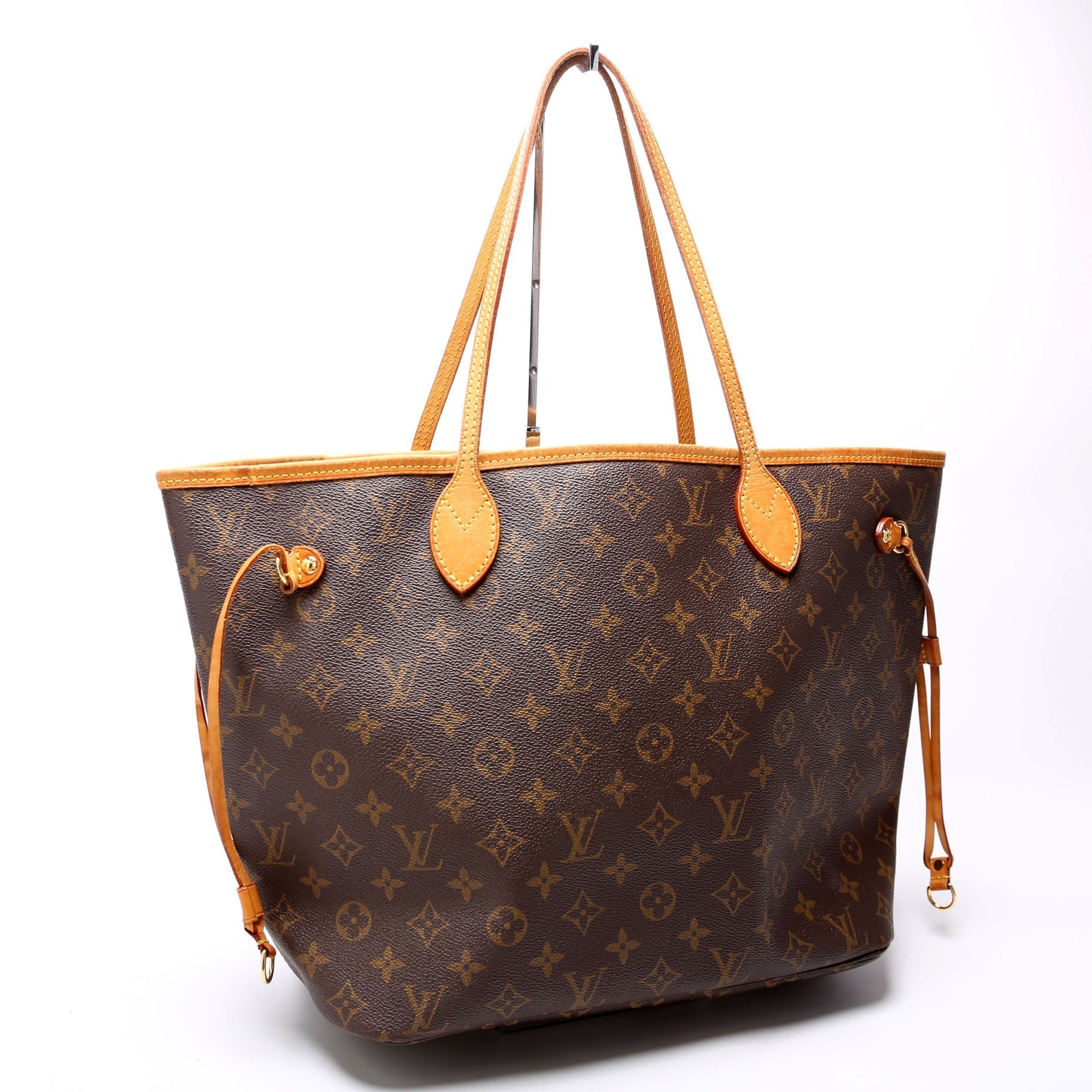 Louis Vuitton Neverfull MM Monogram Beige Tote Bag Beige 2
