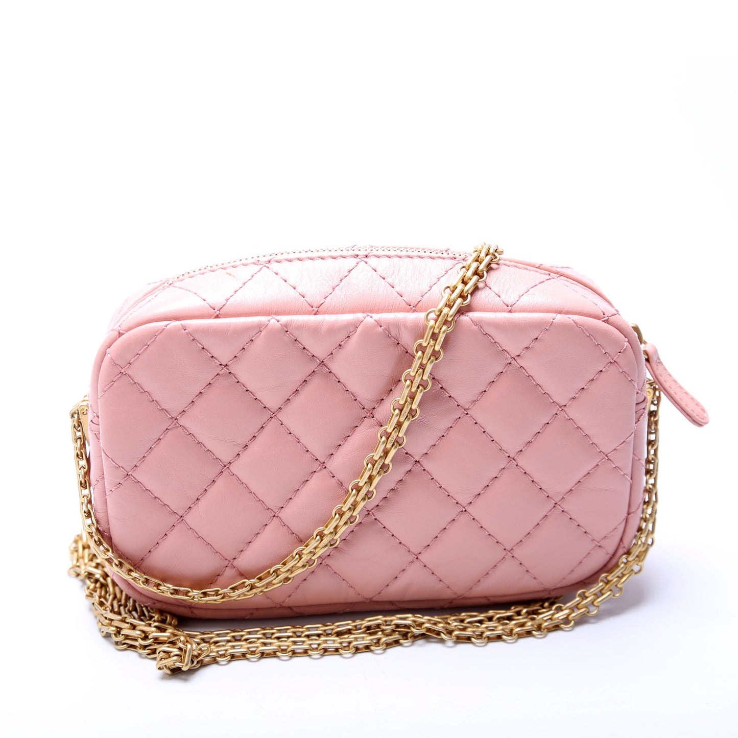 Chanel 2.55 Reissue Camera Quilted Aged Calfskin Pink Mini Bag