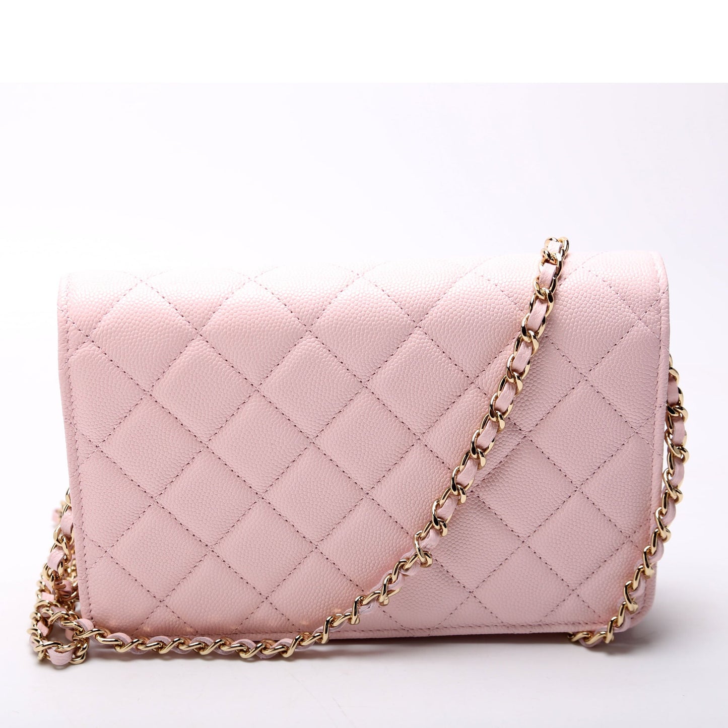Chanel On Crystal CC Quilted Caviar RFID Wallet Case