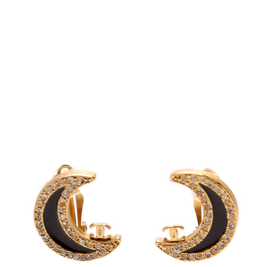 Chanel CC Crystal Moon Clip On