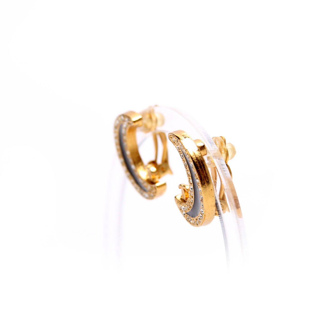 Chanel CC Crystal Moon Clip On