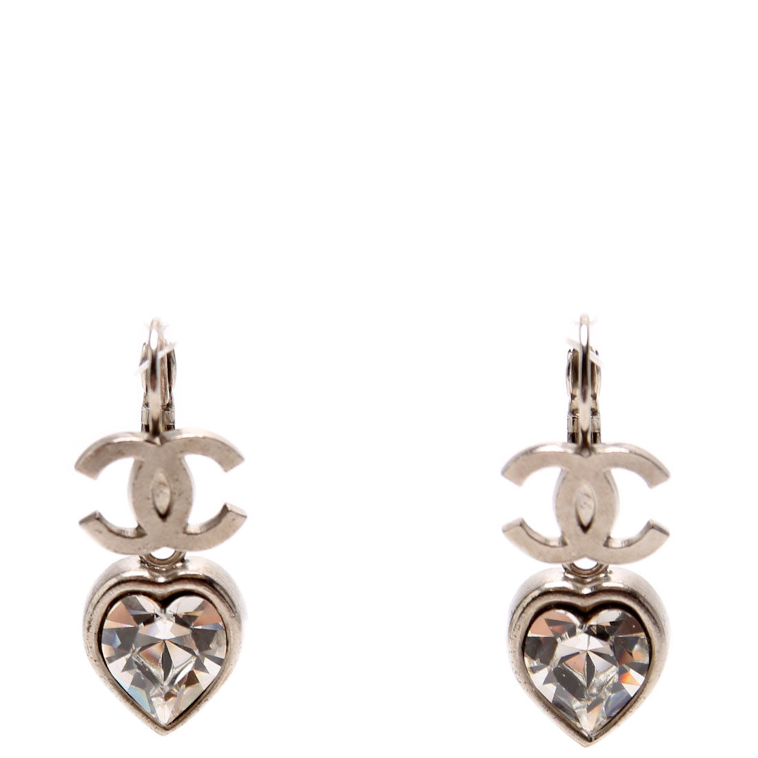 Chanel CC Crystal Heart Drop