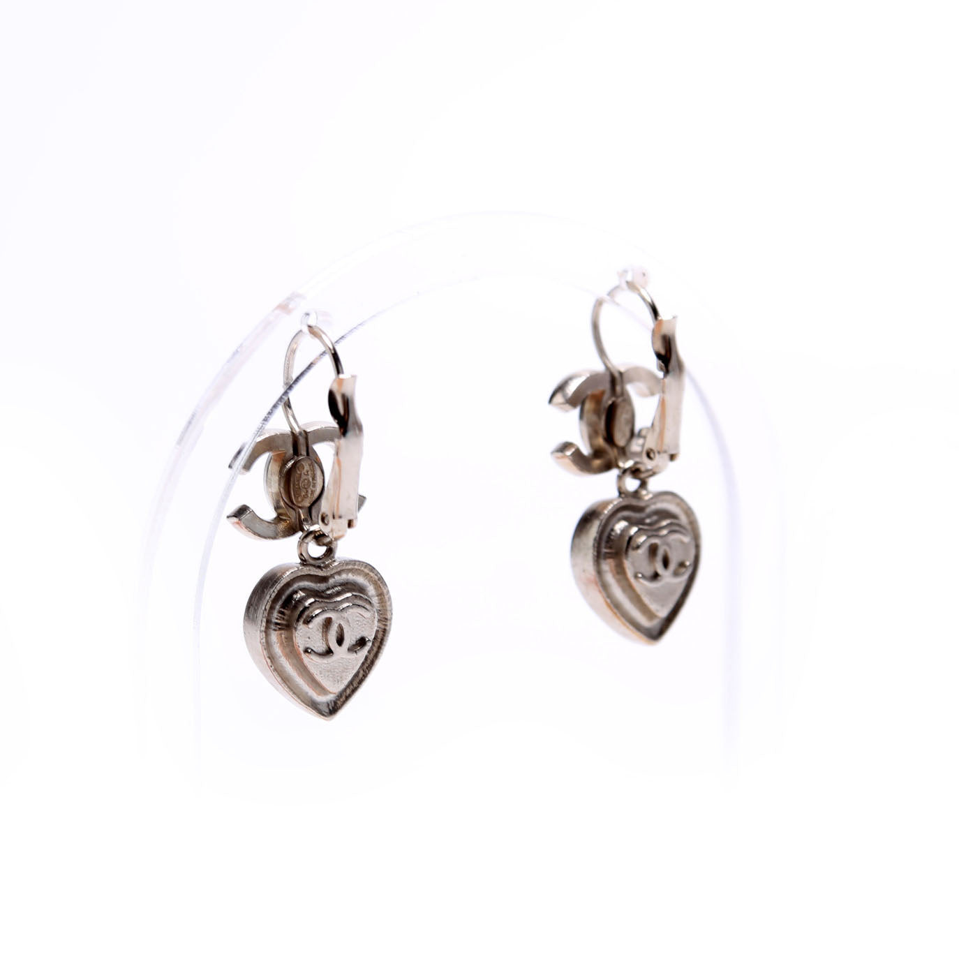Chanel CC Crystal Heart Drop