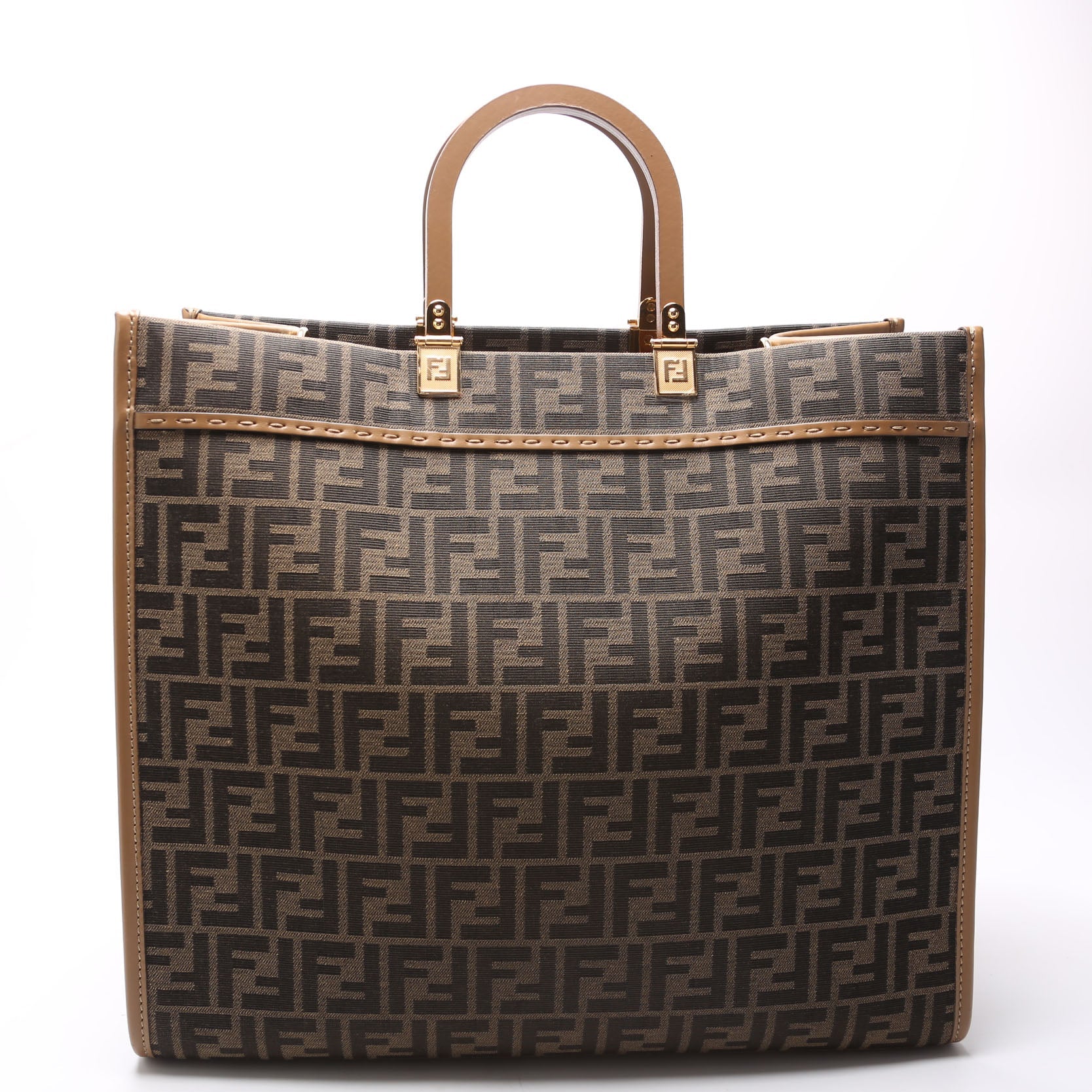 Fendi 8Bh372 Ff Jacquard Sunshine Shopper Bag Large Travel Bag