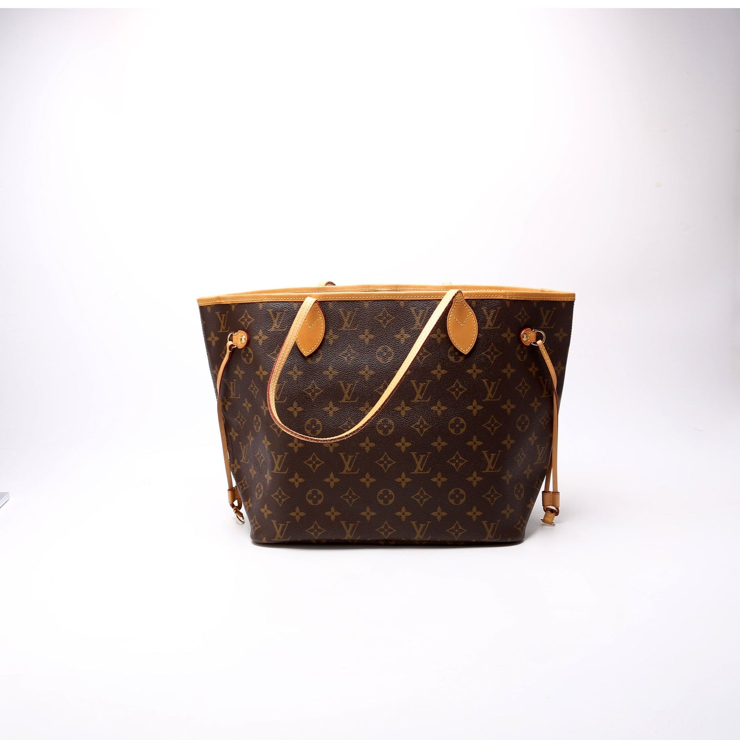 Louis Vuitton Neverfull MM Monogram Brown Beige Tote Bag