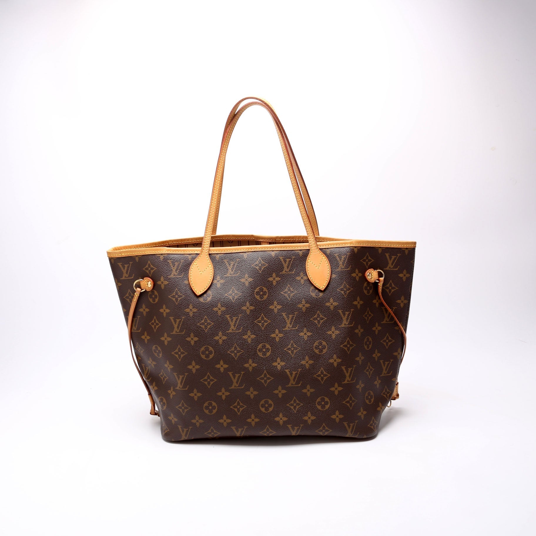 Louis Vuitton Neverfull MM Baige Monogram Brown Tote Bag