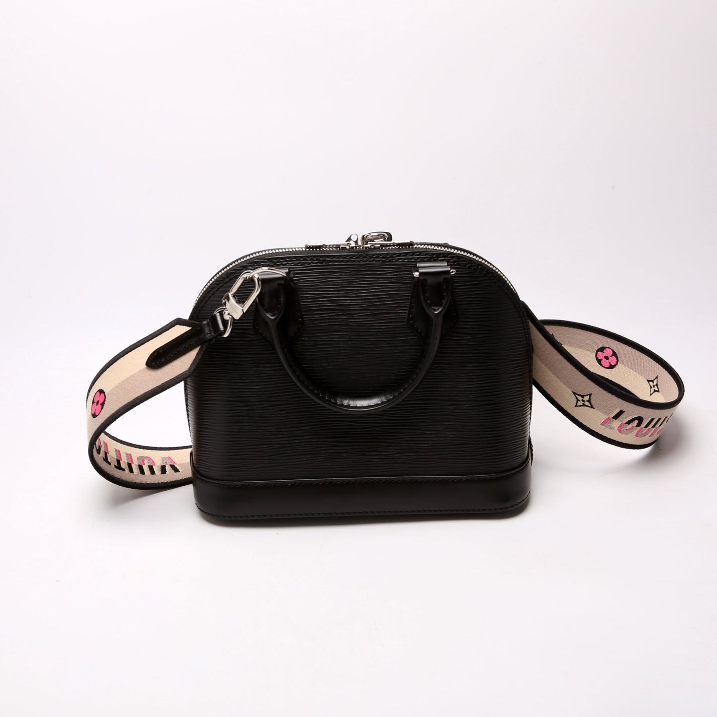 Louis Vuitton Alma BB Epi Black Handbag Black 2