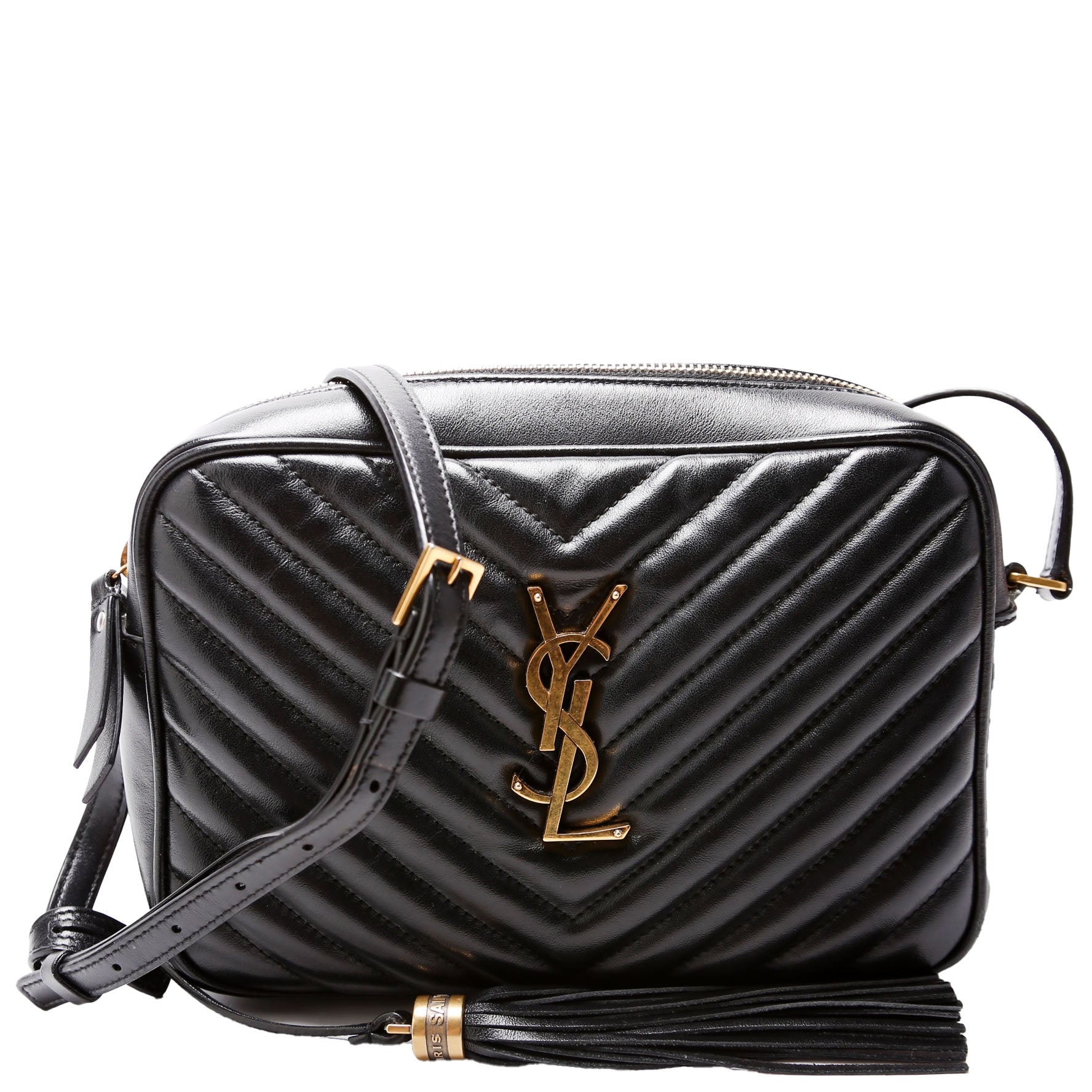 YSL Saint Laurent Lou Camera Bag Quilted Black Travel Bag Quilted Black 1