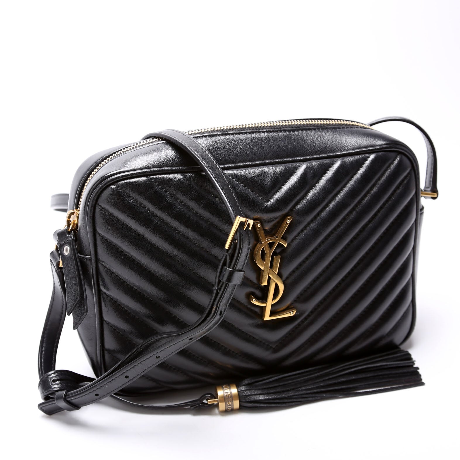 YSL Saint Laurent Lou Camera Bag Quilted Black Travel Bag Quilted Black 1