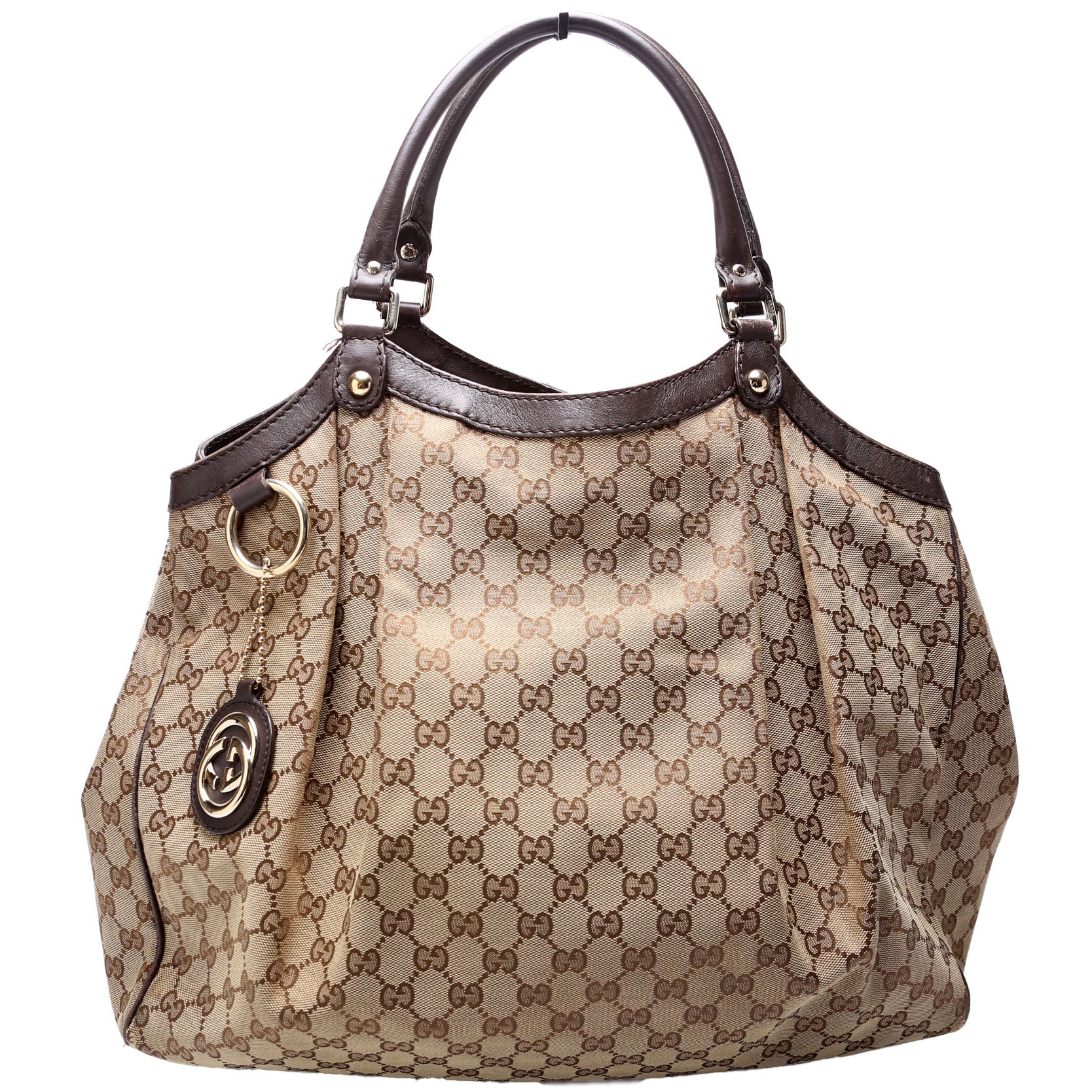Gucci Sukey GG Canvas Brown Large Travel Bag