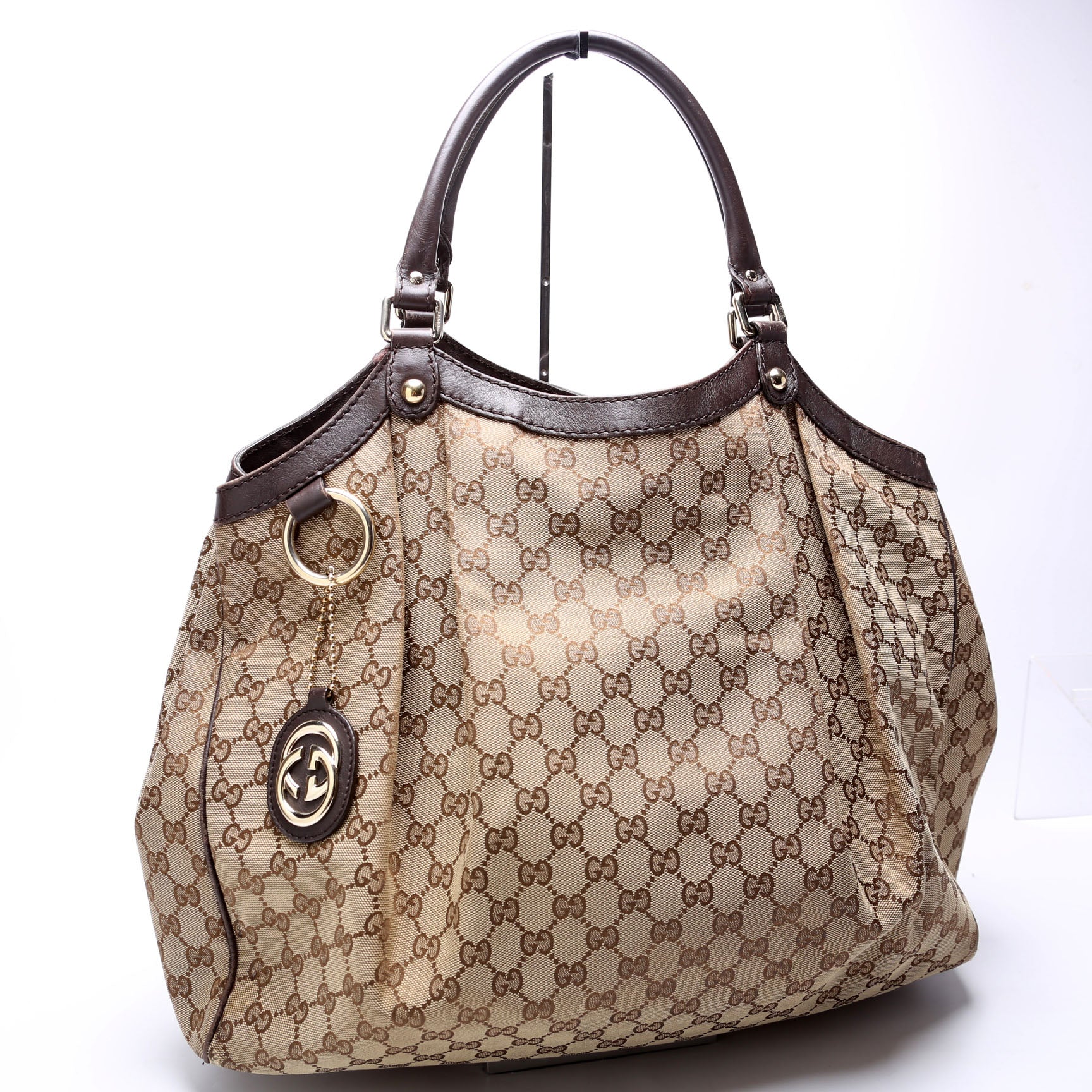 Gucci Sukey GG Canvas Brown Large Travel Bag