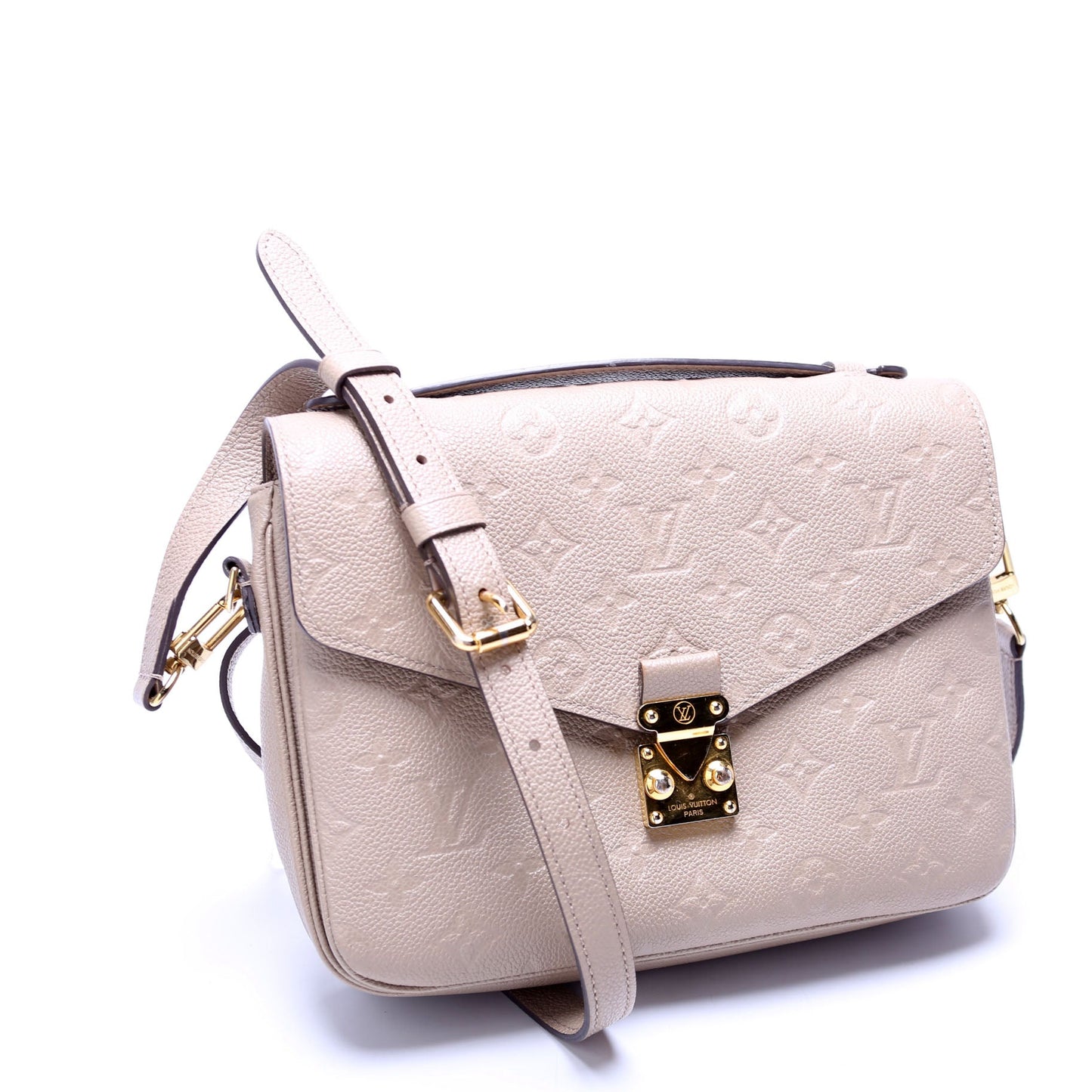 Louis Vuitton Pochette Metis Empreinte Beige Clutch Bag