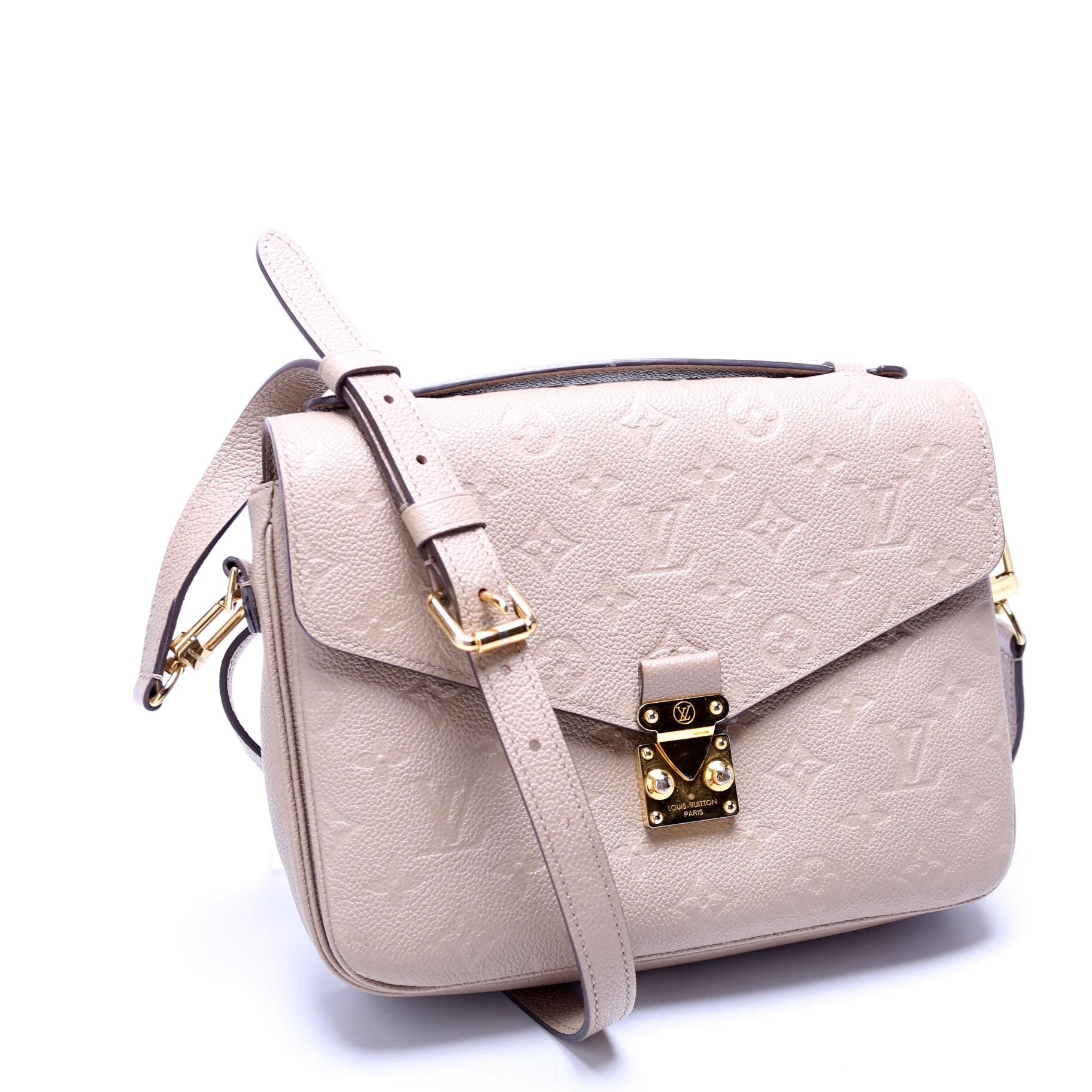 Louis Vuitton Pochette Metis Empreinte Beige Clutch Bag