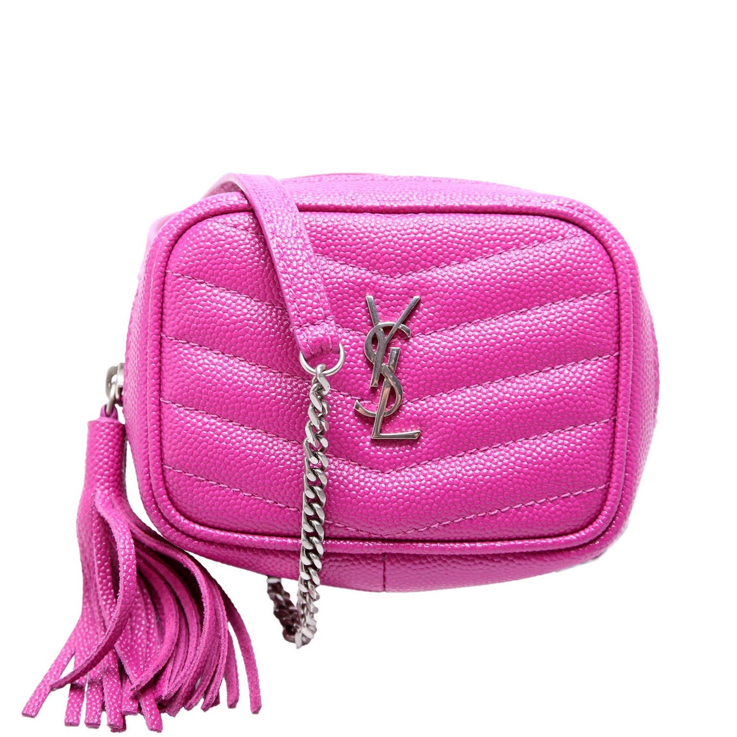 YSL Saint Laurent Saint Laurent Lou Baby Camera Grain De Travel Bag Poudre Fuscia