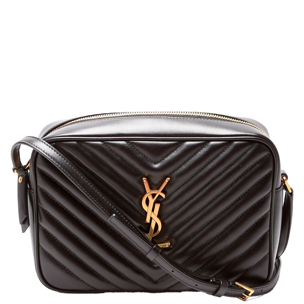YSL Saint Laurent Lou Camera Bag Quilted Black Travel Bag 612544 Black 2