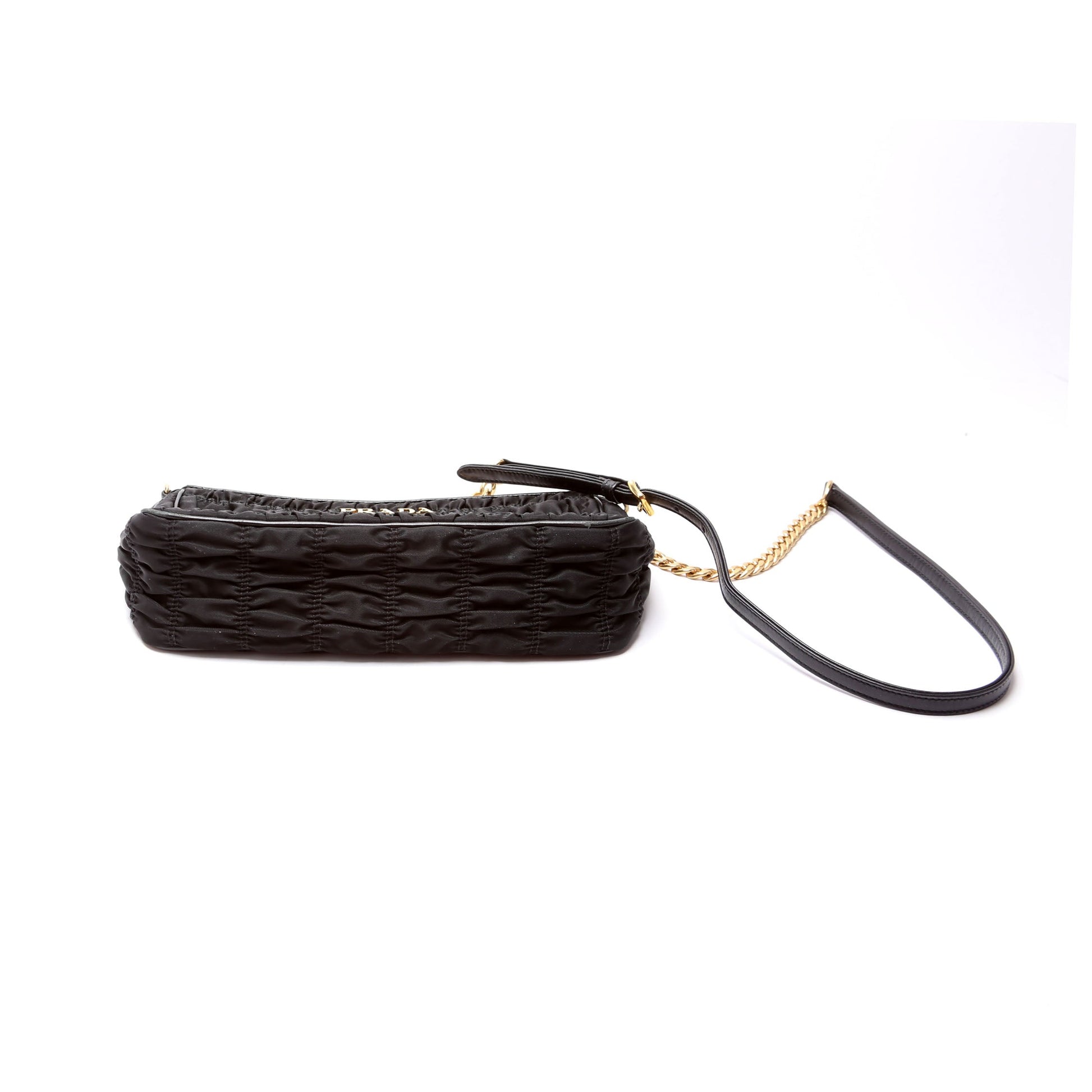 Prada Tessuto Gaufre Crossbody Bag Nylon Black Black Bag