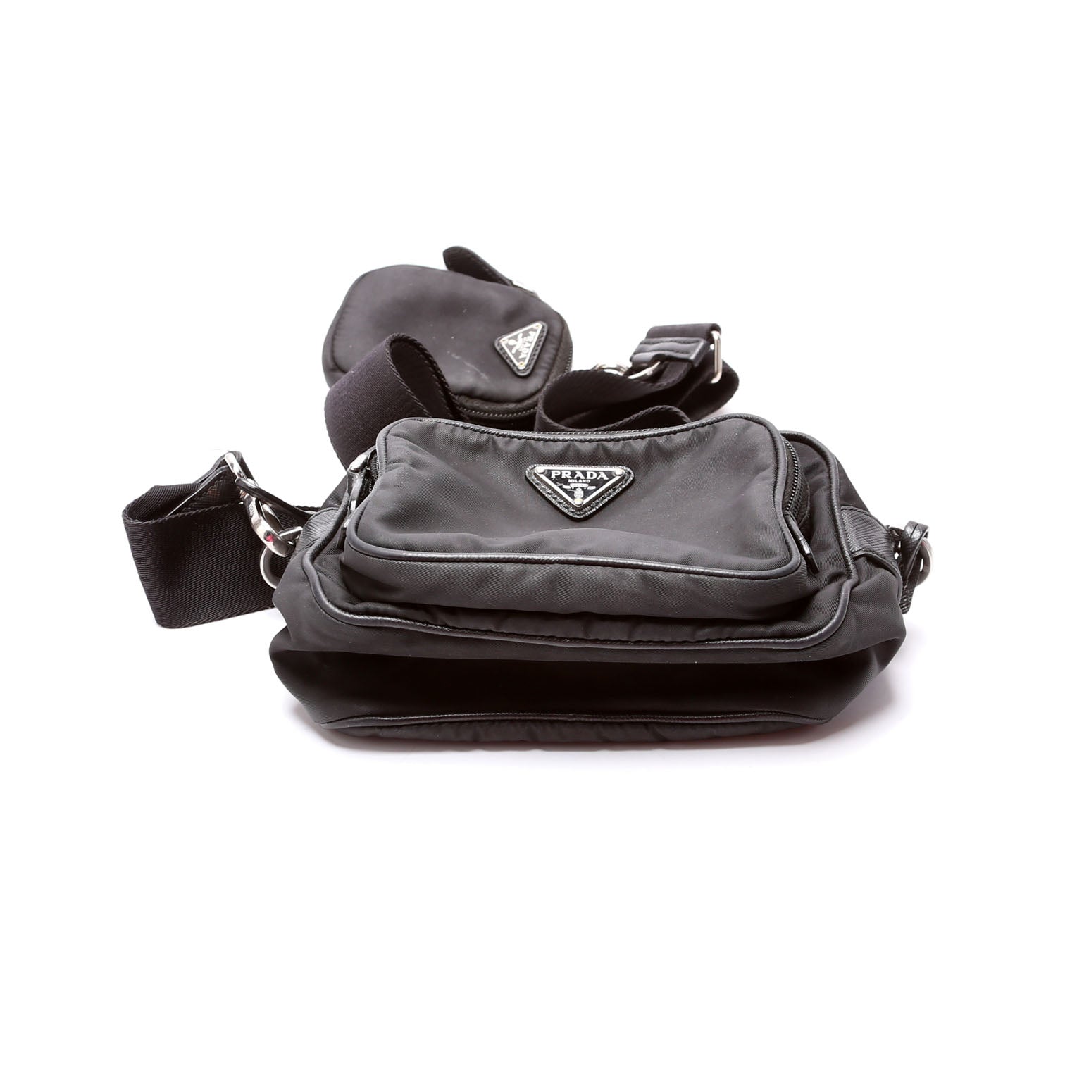 Prada Re Saffiano Re Edition Camera Bag Nylon Black Travel Bag