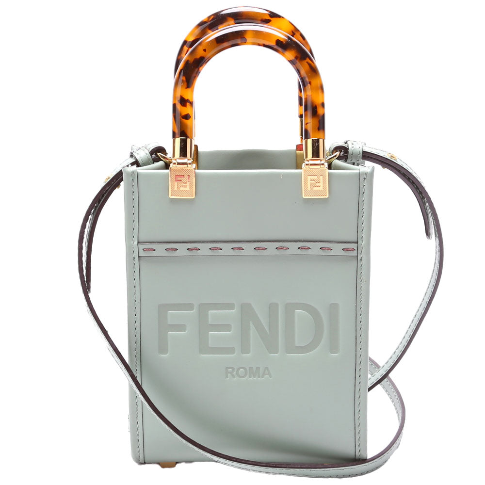 Fendi 8Bs051 Sunshine Shopper Teal Bag Mini Travel Bag