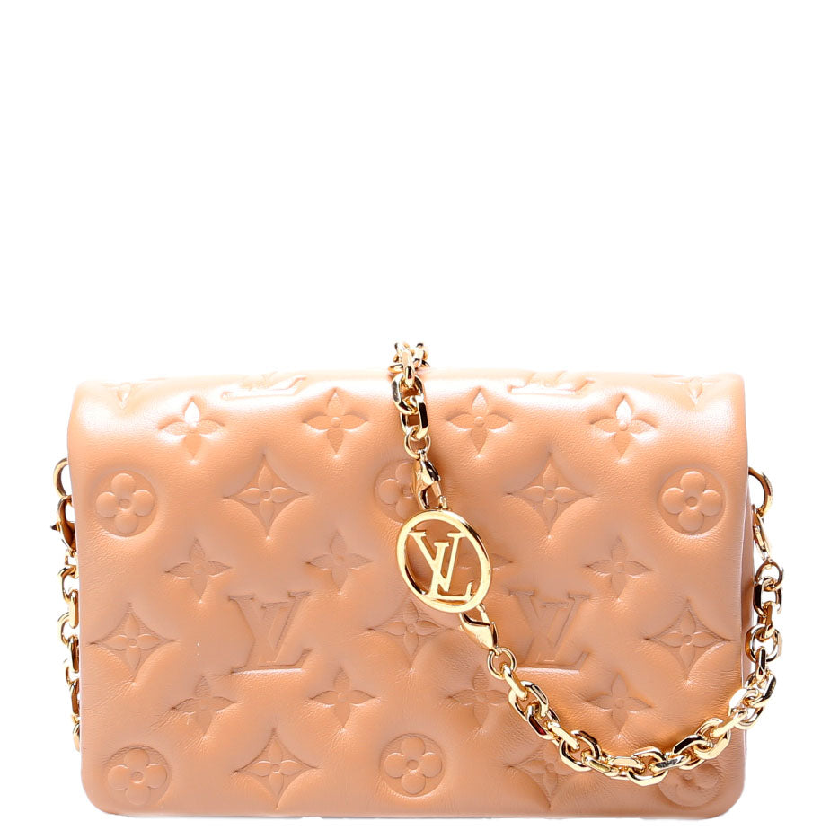 Louis Vuitton Pochette Coussin Tan Clutch Bag