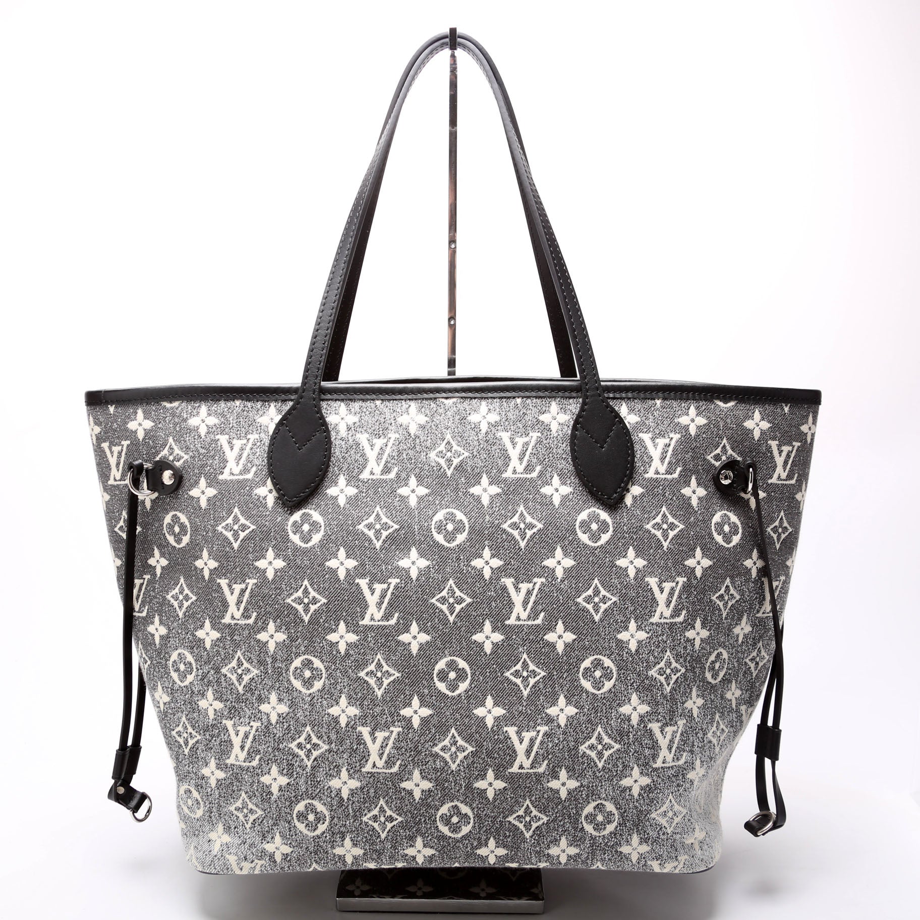 Louis Vuitton Neverfull W MM Denim Jacquard Monogram Wallet Case