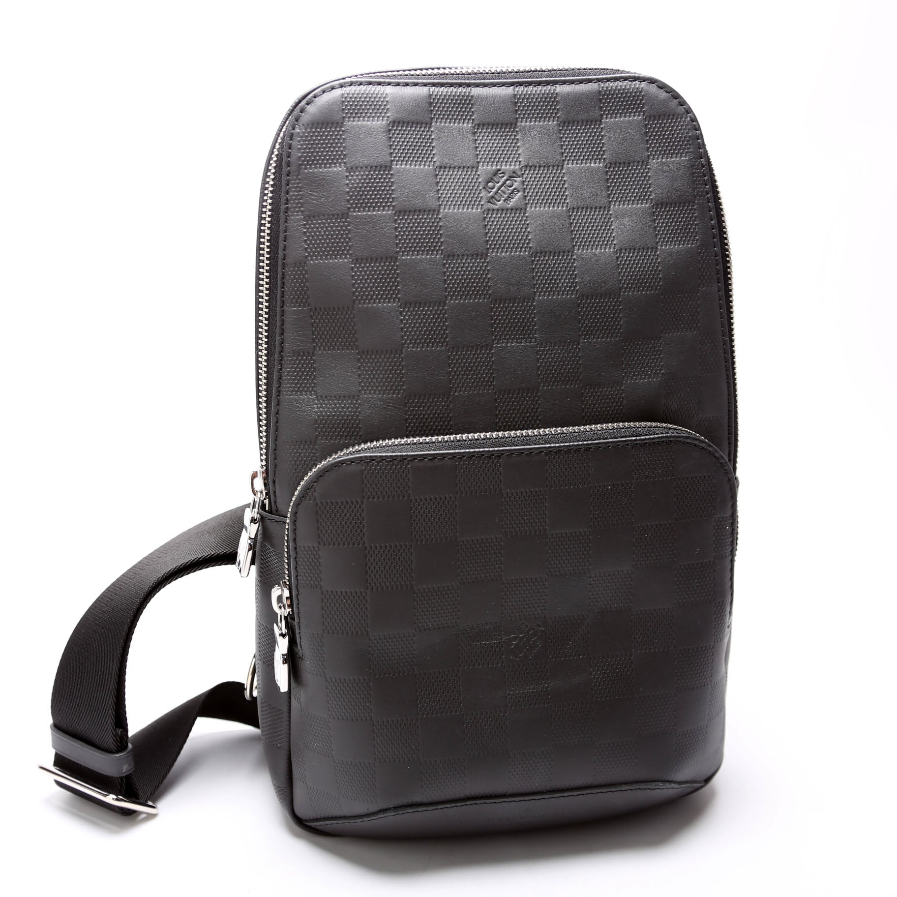 Louis Vuitton Avenue Sling Infini Leather Black Crossbody Bag
