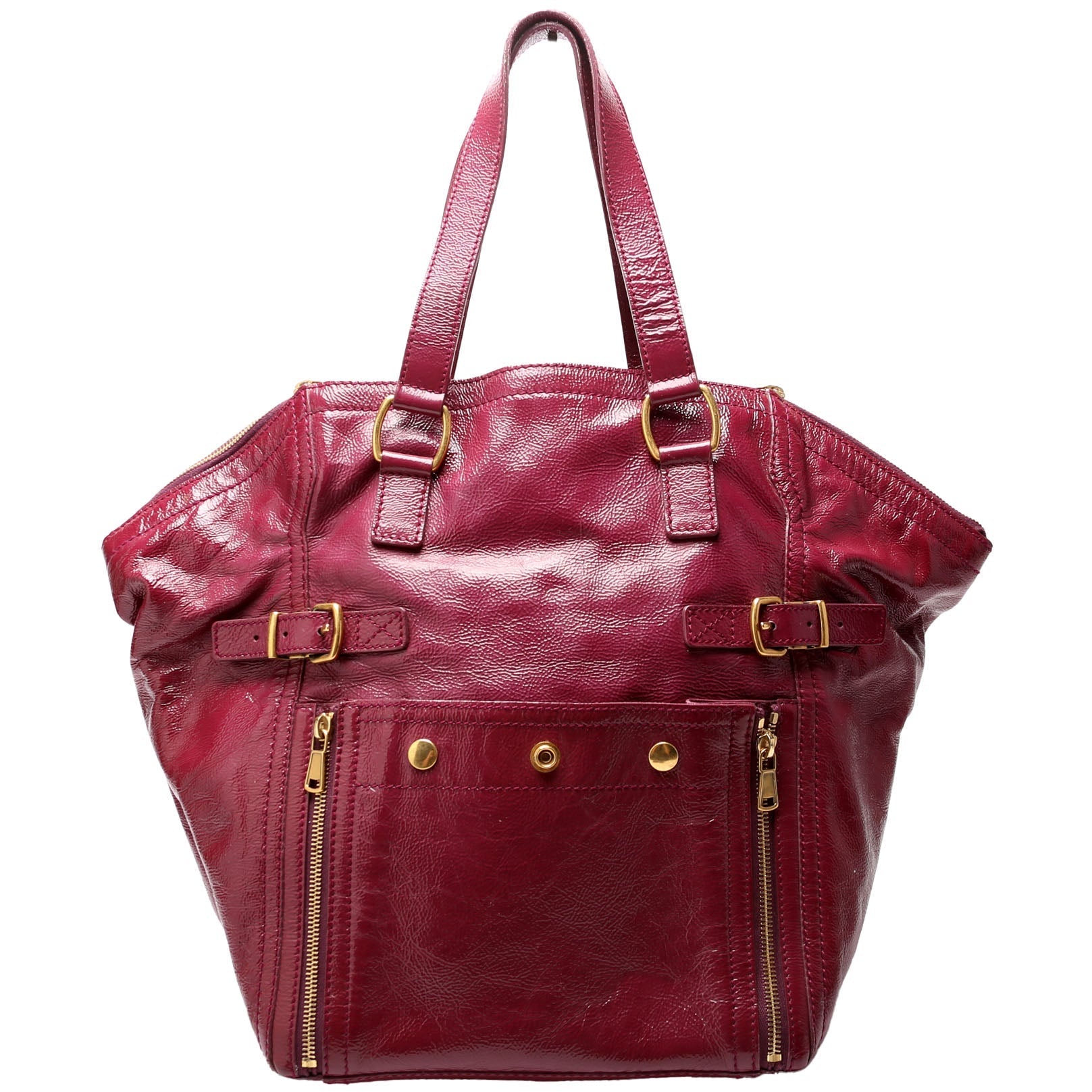 YSL Saint Laurent Saint Laurent Downtown Patent Tote Bag Leather