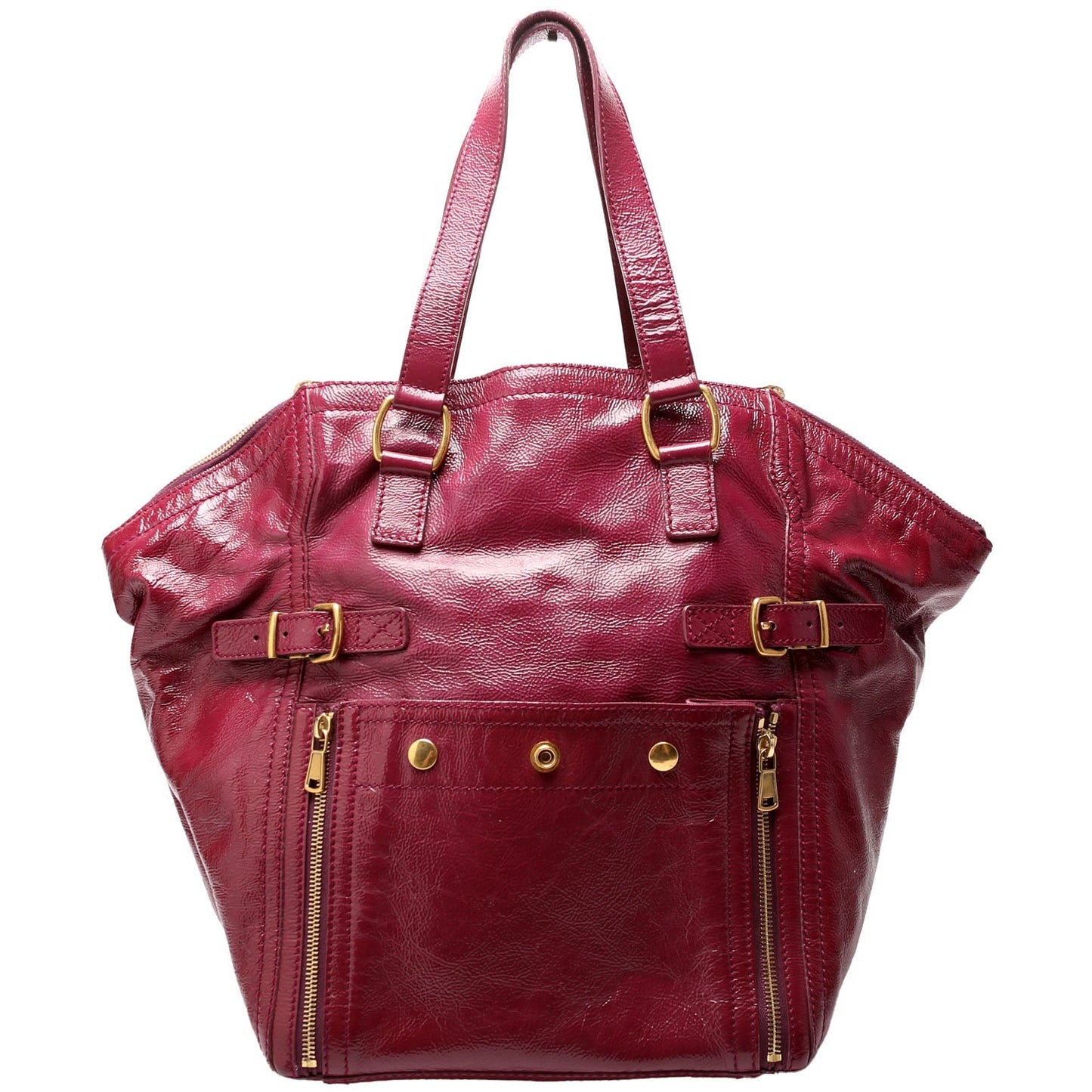 YSL Saint Laurent Saint Laurent Downtown Patent Tote Bag Leather