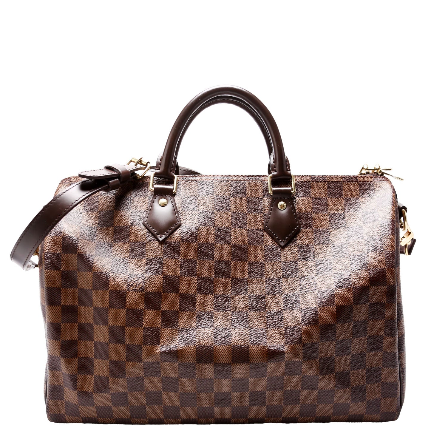 Louis Vuitton Speedy 35 Bandouliere Ebene Damier Handbag Ebene 15