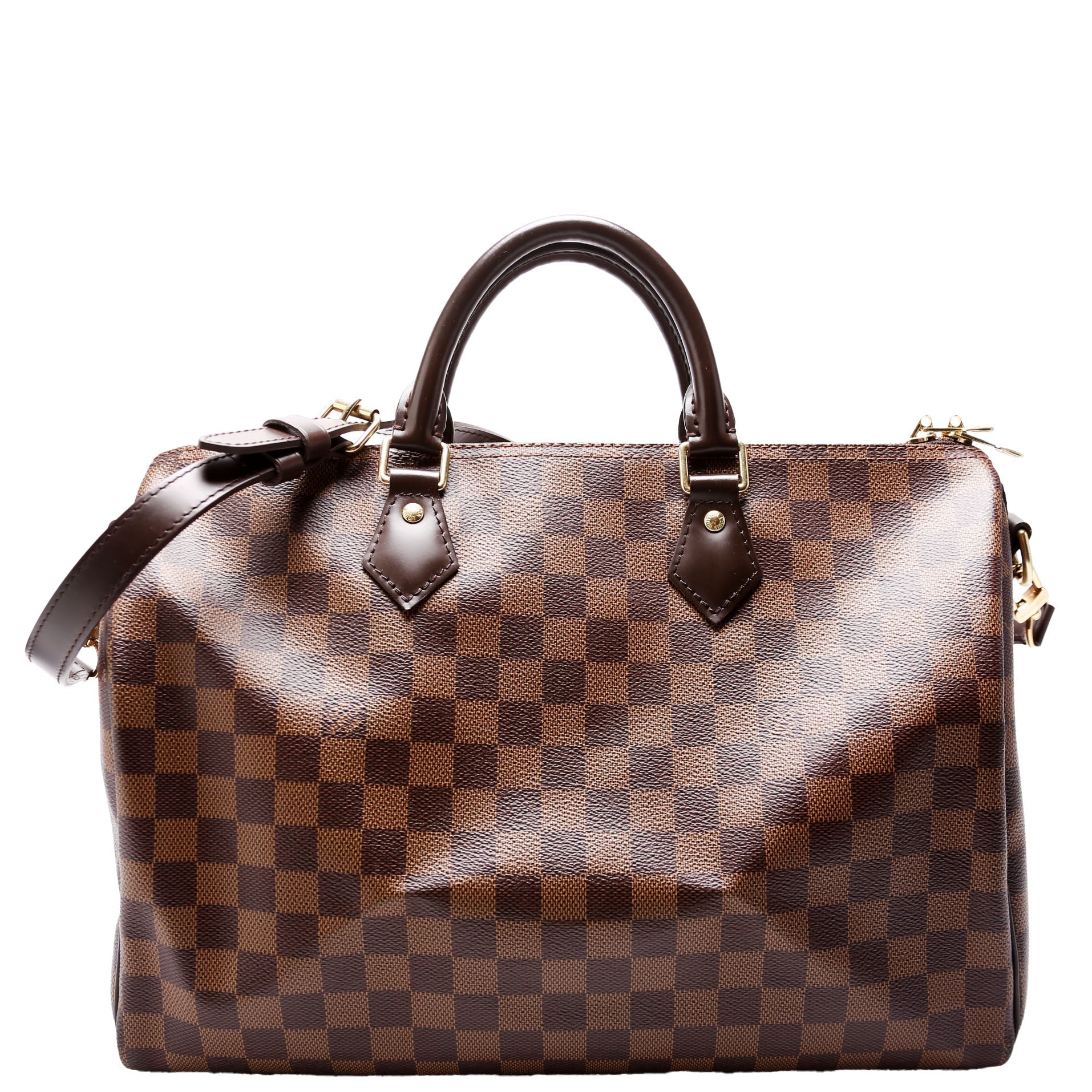 Louis Vuitton Speedy 35 Bandouliere Ebene Damier Handbag Ebene 15
