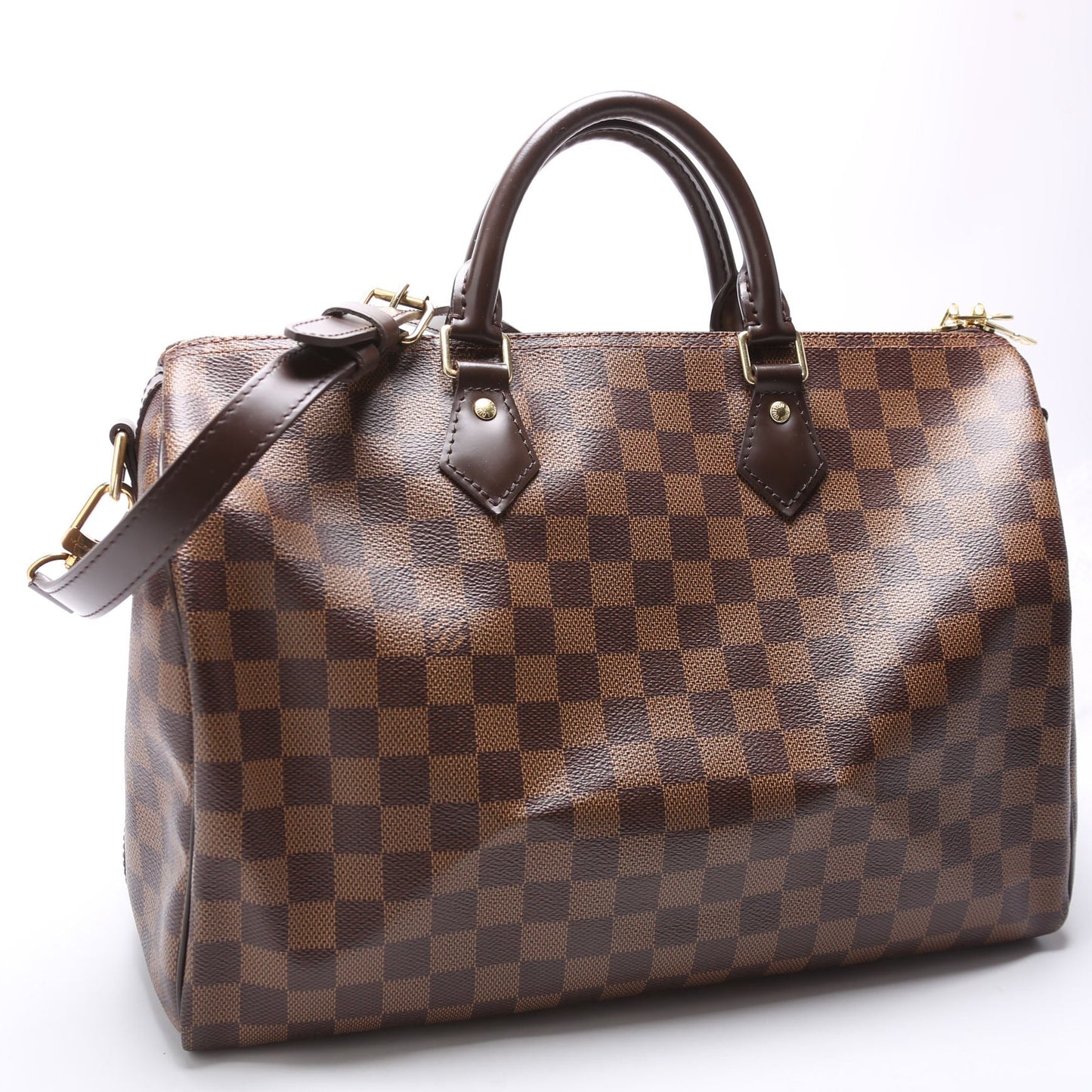 Louis Vuitton Speedy 35 Bandouliere Ebene Damier Handbag Ebene 15