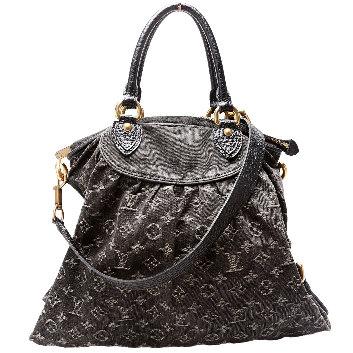 Louis Vuitton Neo Cabby MM Denim Black Handbag
