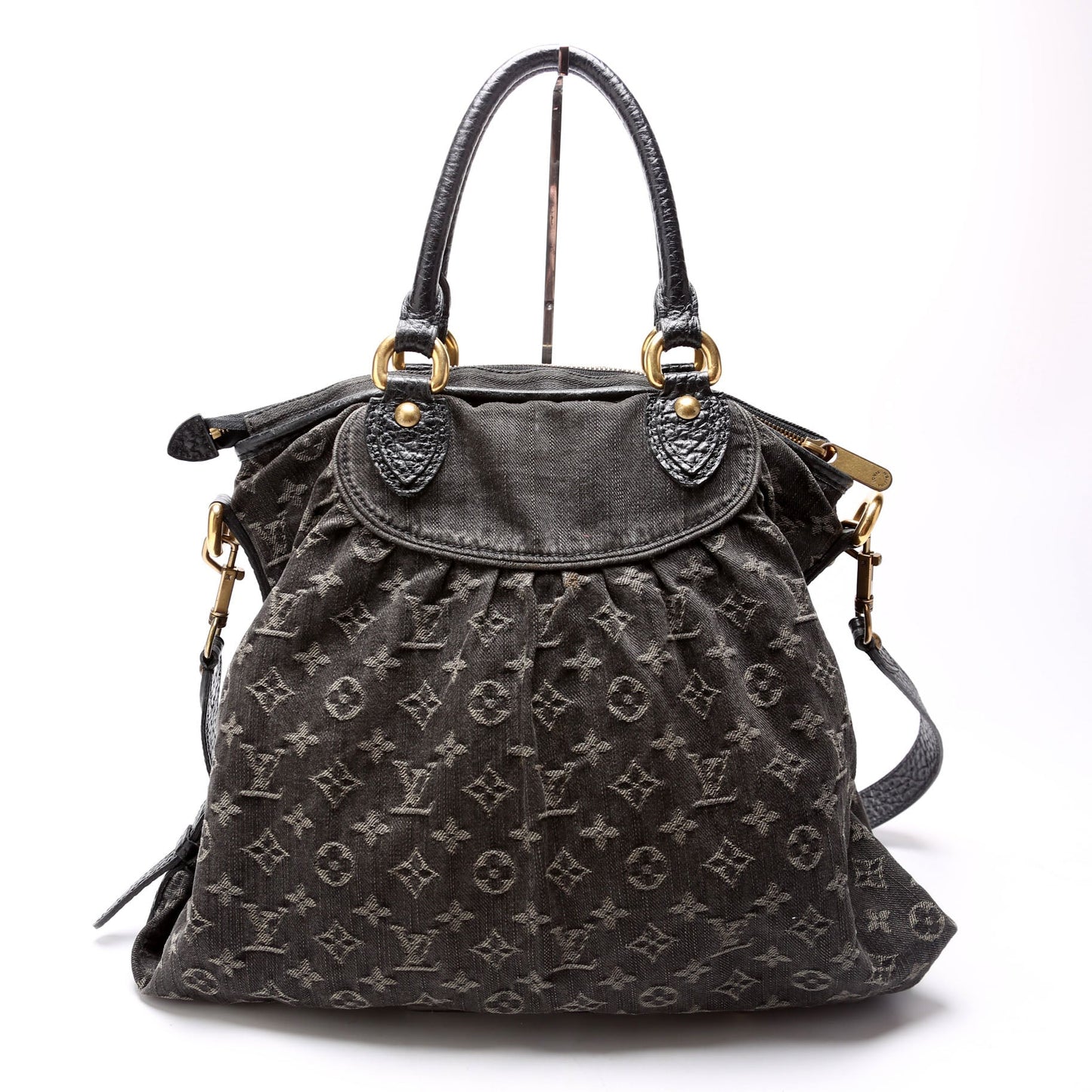 Louis Vuitton Neo Cabby MM Denim Black Handbag