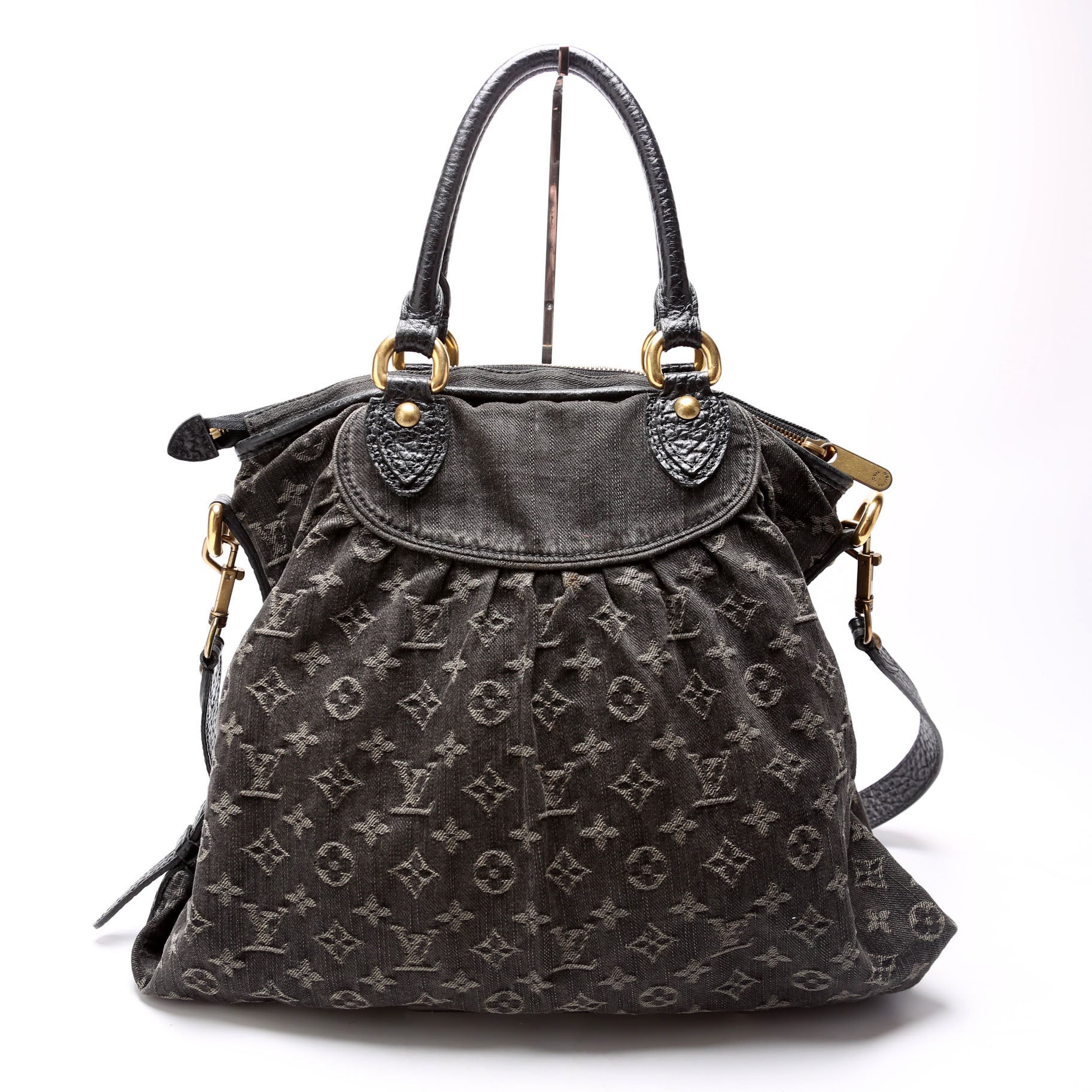 Louis Vuitton Neo Cabby MM Denim Black Handbag