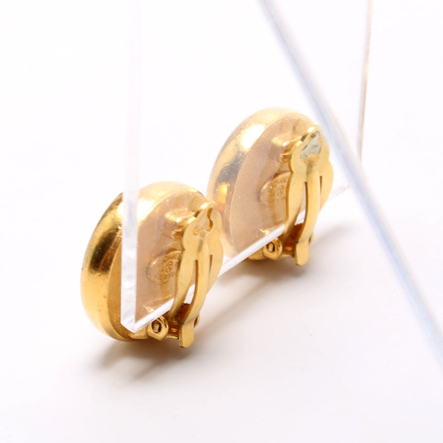 Chanel Chanel Paris Round Faux Pearl Clip-On Earrings Gold/Pearl